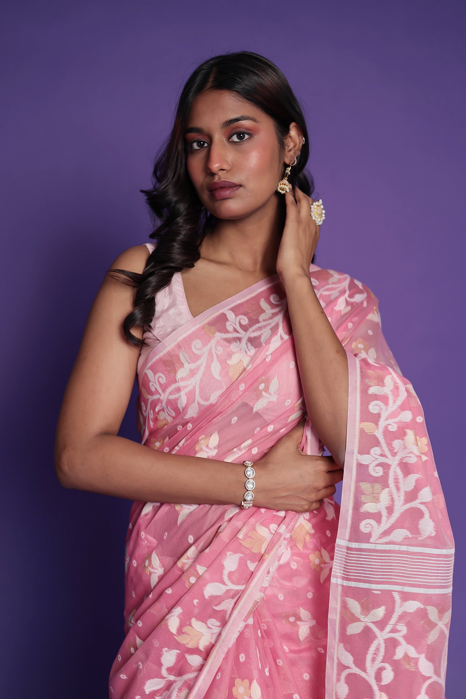 Banarasi Hand Woven Chanderi Cotton Saree