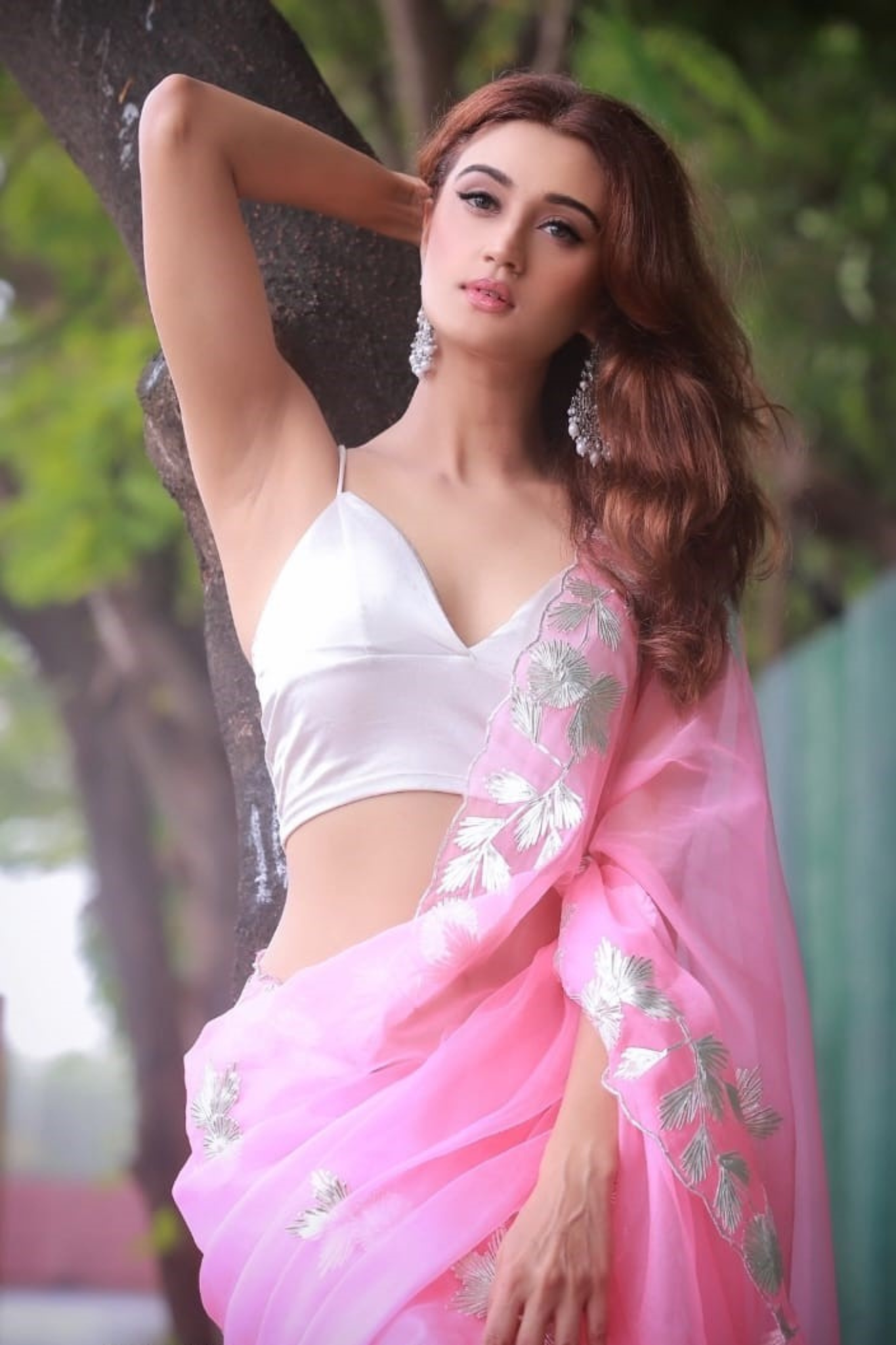 Organza Saree Embellished with Gota work