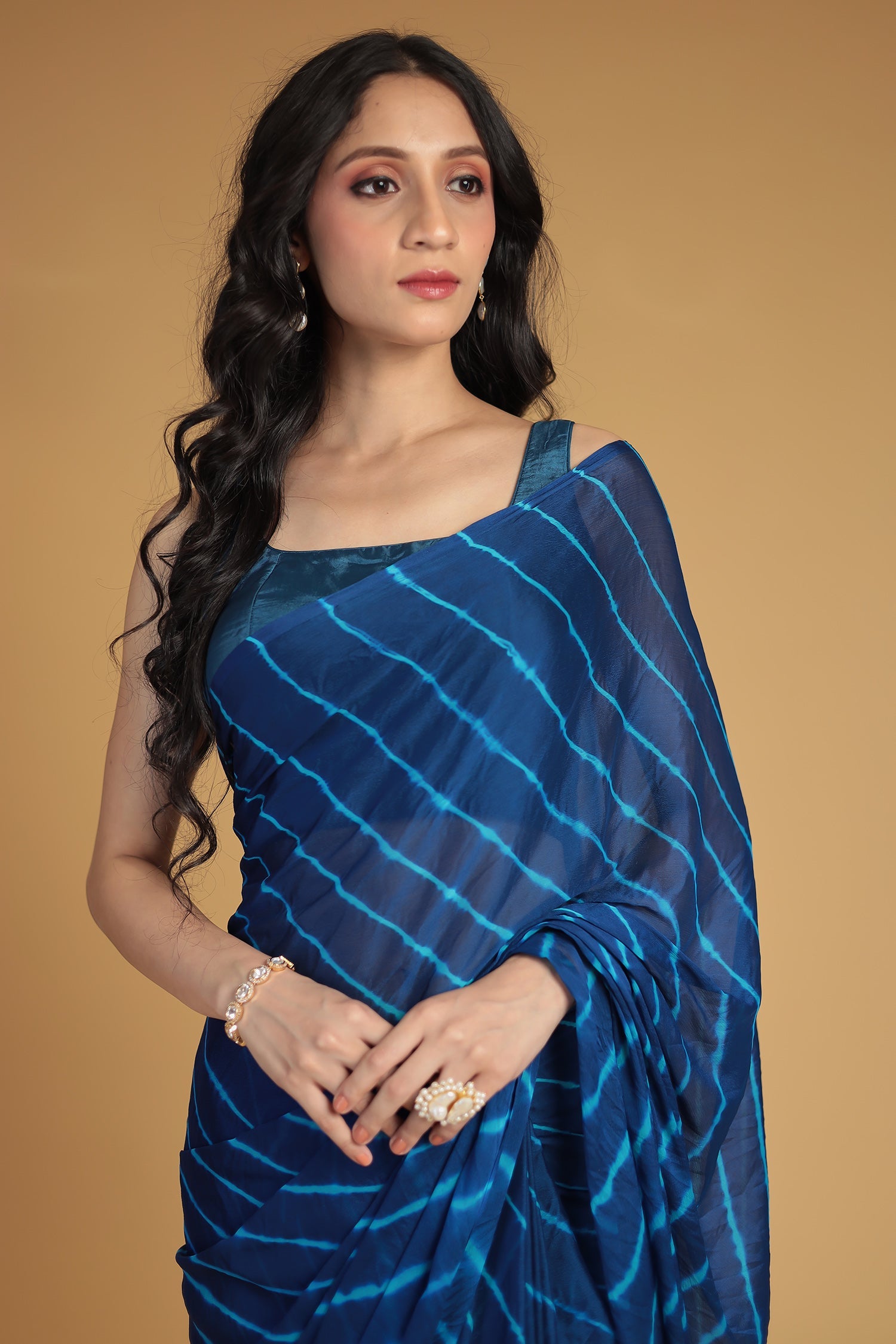 Leheriya Chiffon Saree
