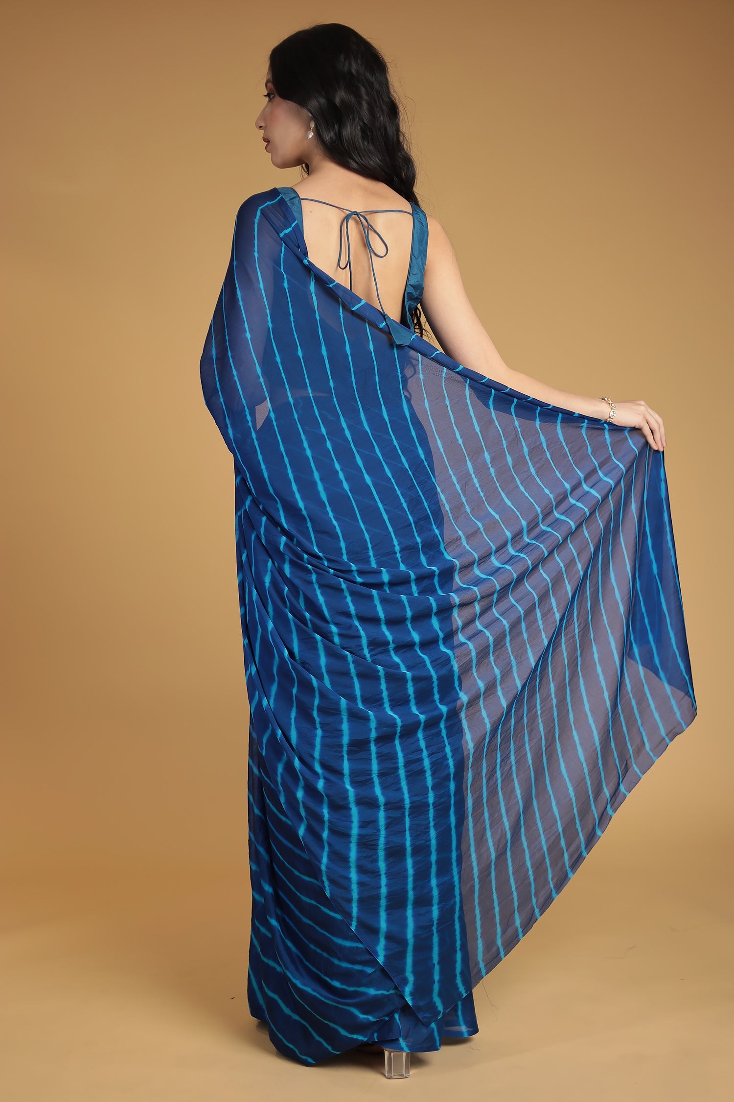 Leheriya Chiffon Saree