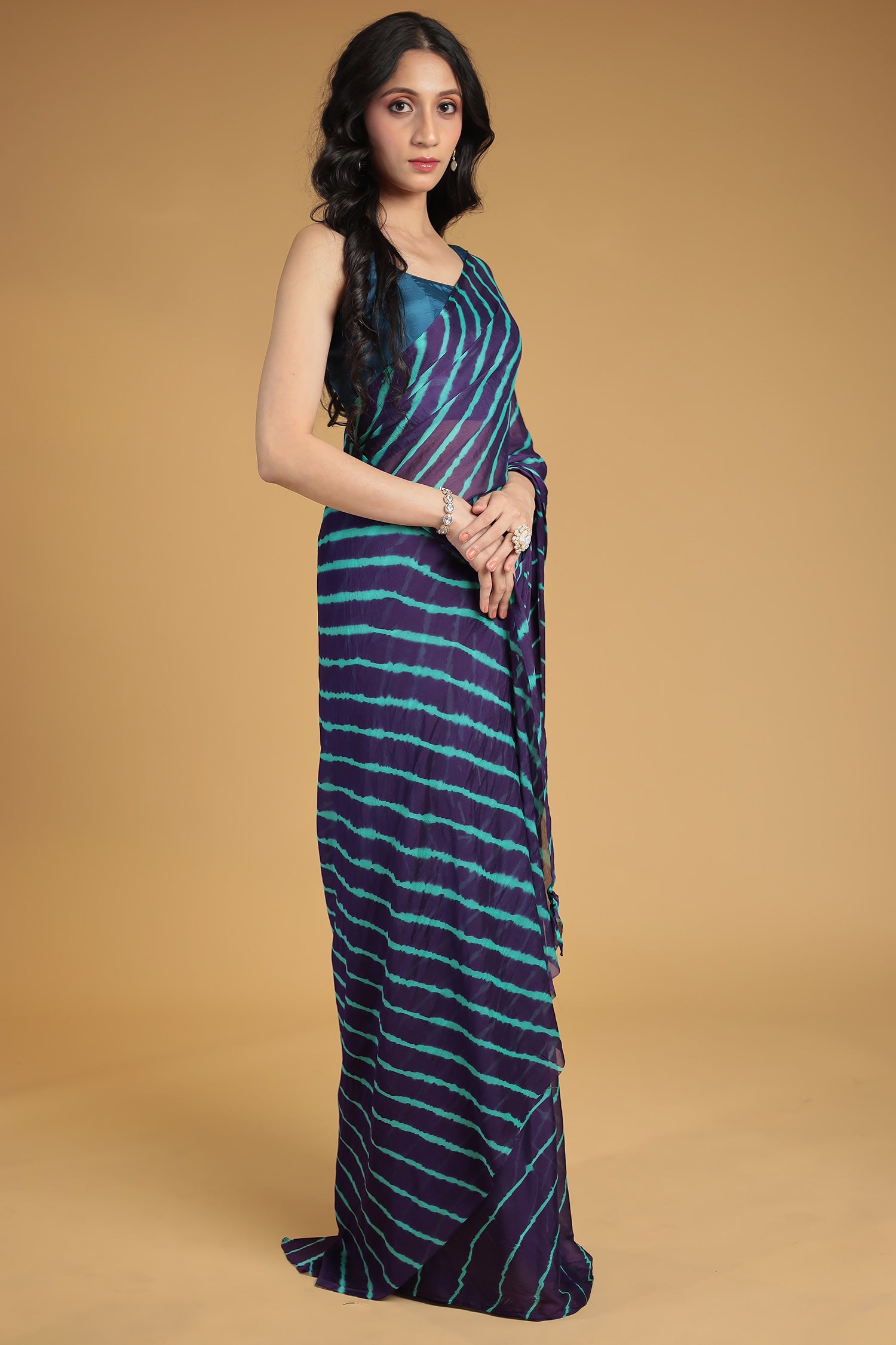 Leheriya Chiffon Saree