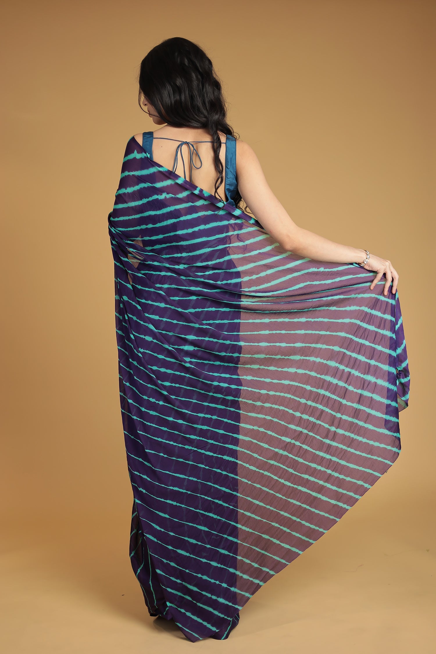 Leheriya Chiffon Saree