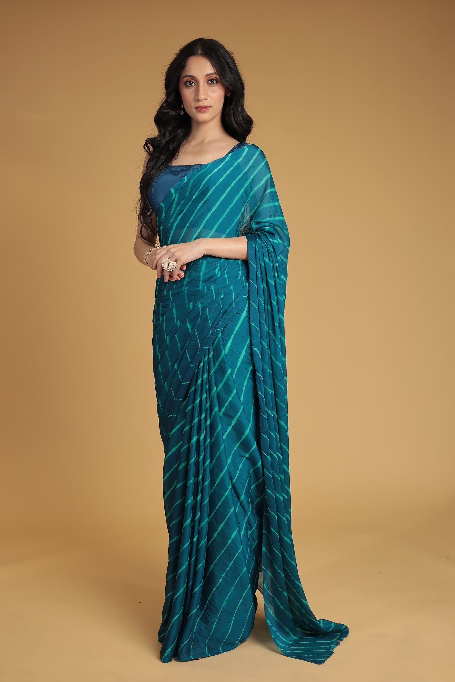 Leheriya Chiffon Saree