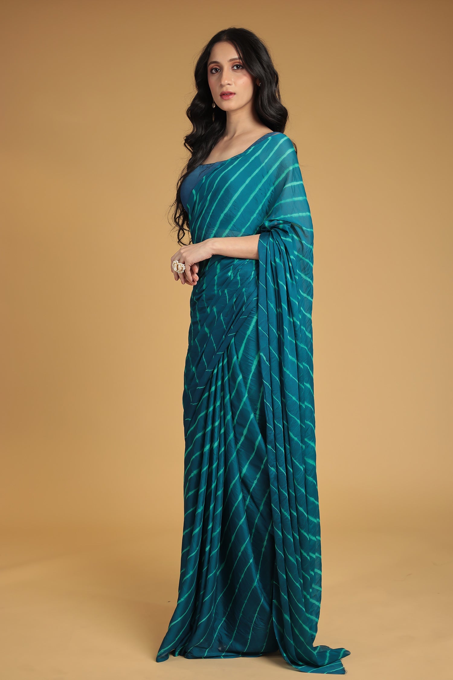 Leheriya Chiffon Saree