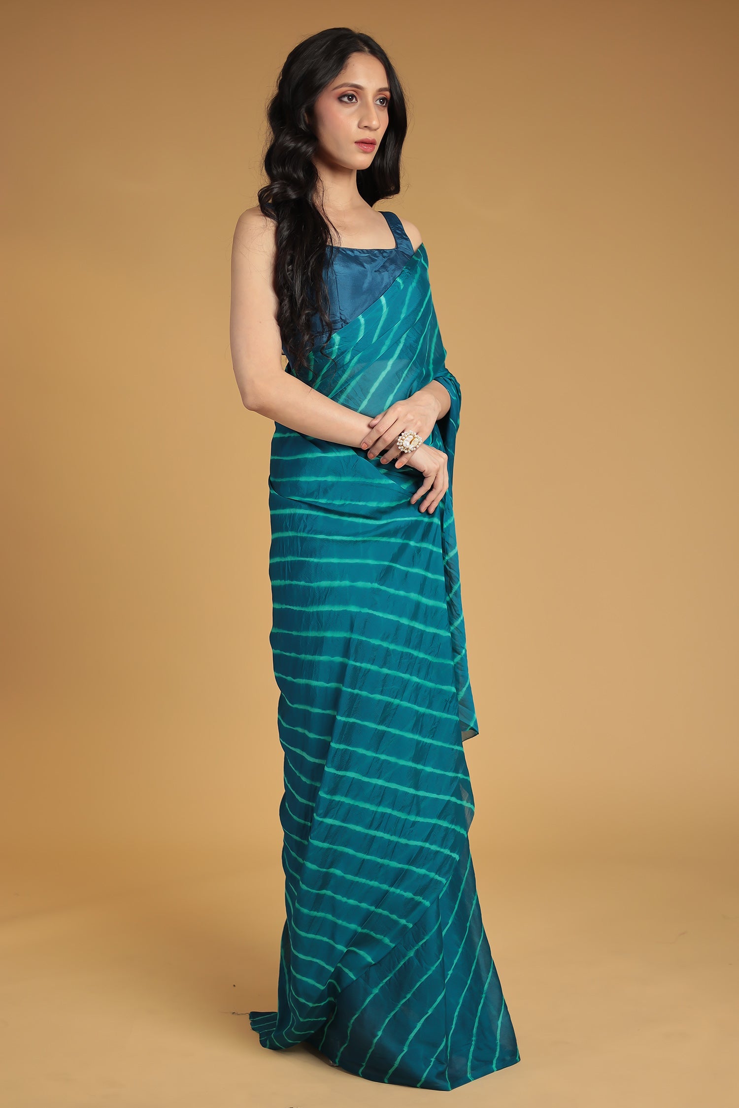 Leheriya Chiffon Saree