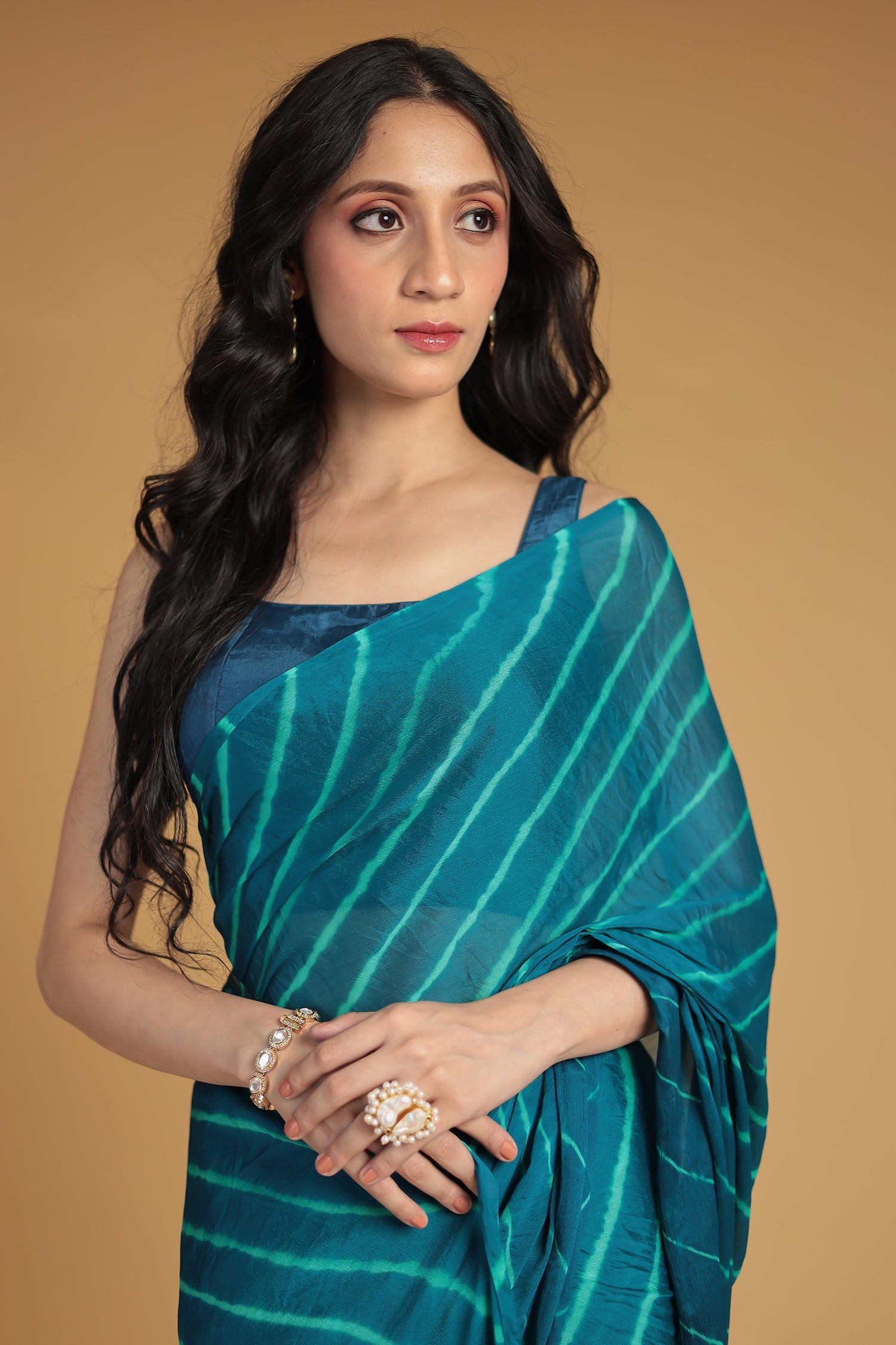 Leheriya Chiffon Saree