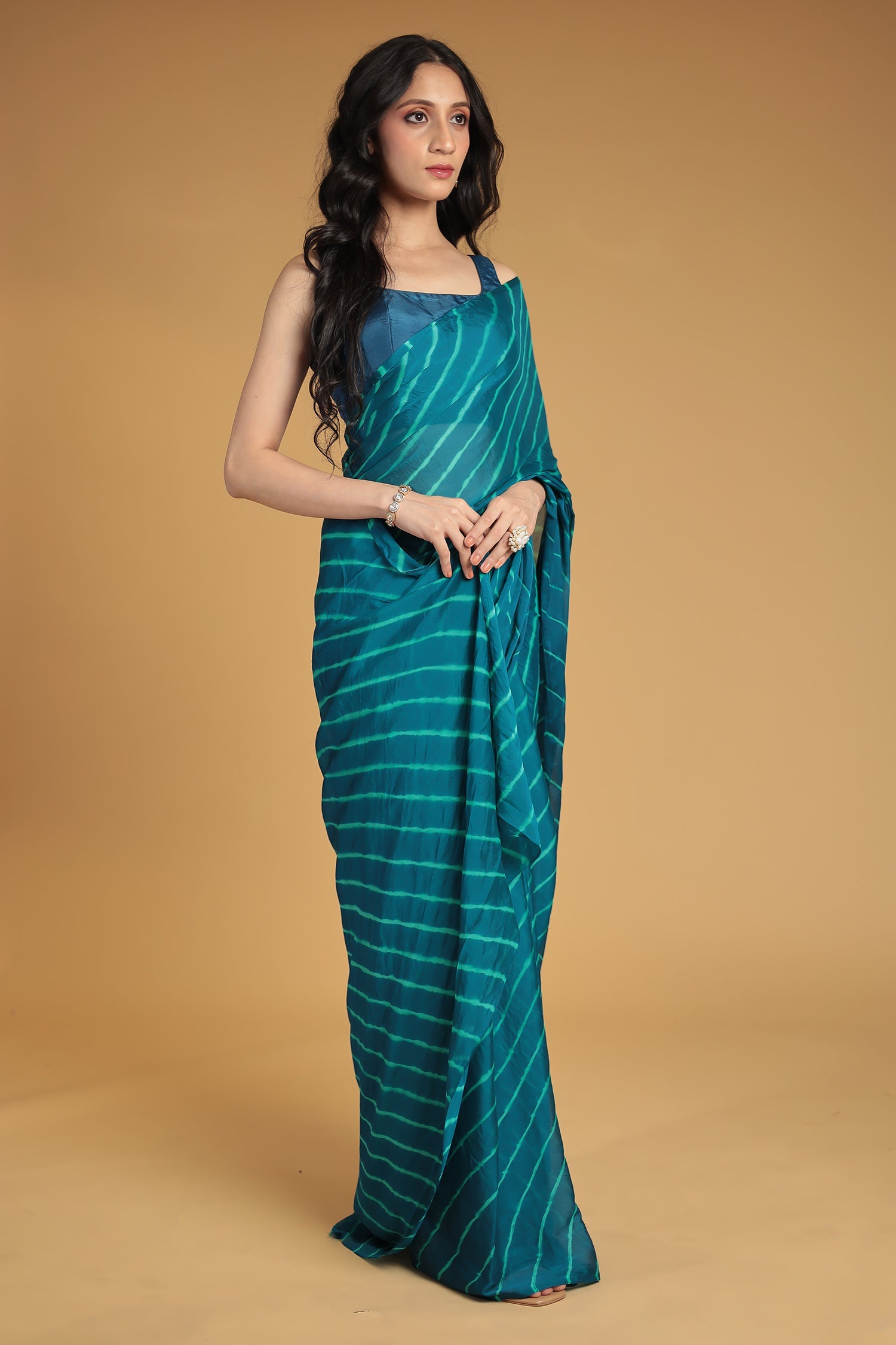 Leheriya Chiffon Saree
