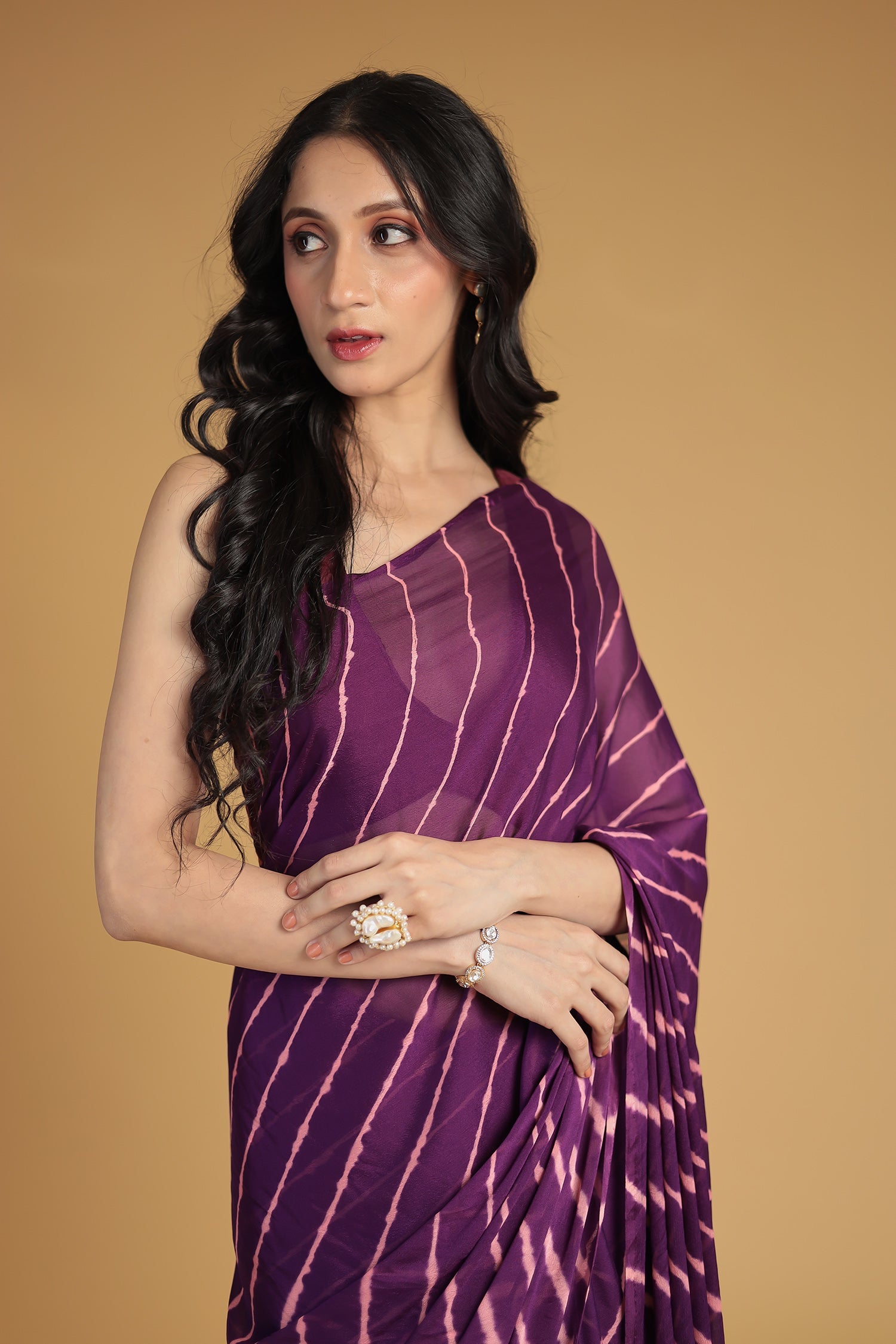 Leheriya Chiffon Saree