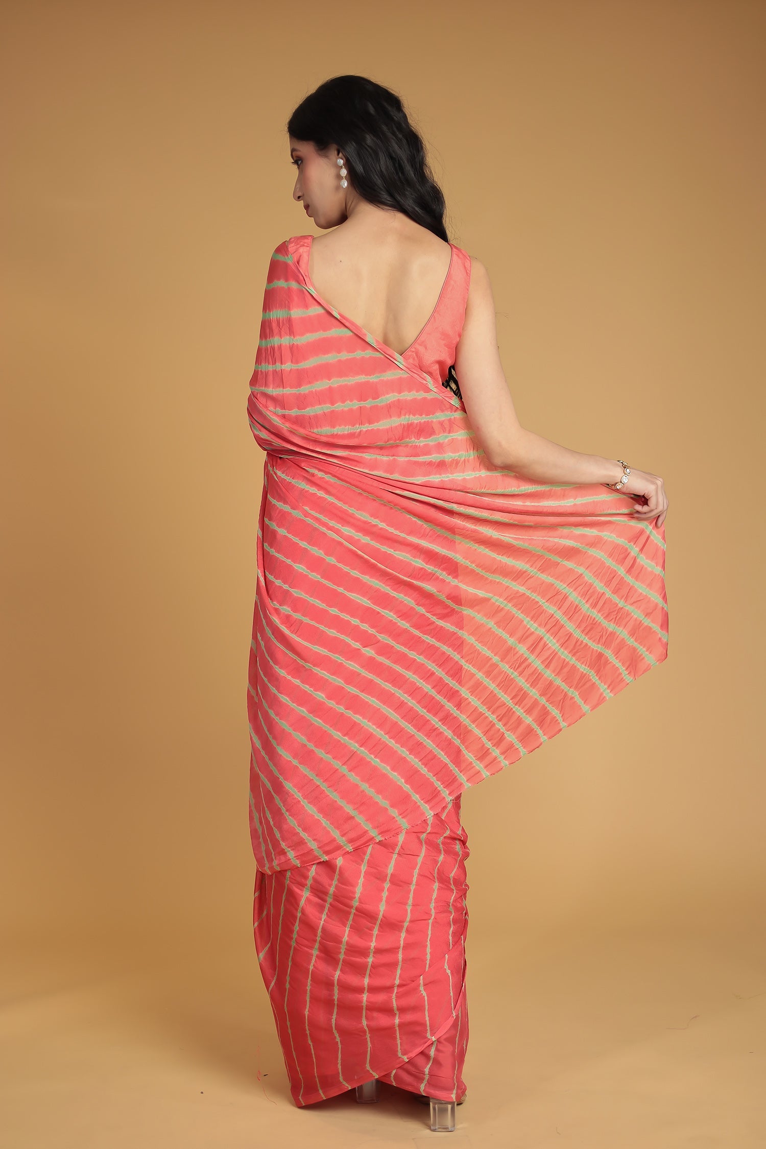 Leheriya Chiffon Saree