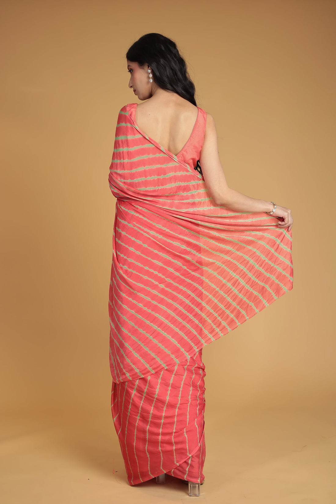 Leheriya Chiffon Saree