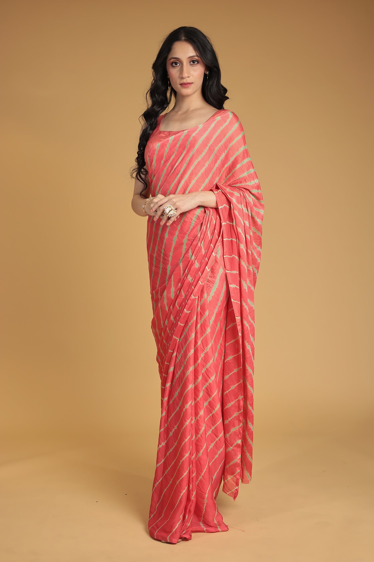 Leheriya Chiffon Saree