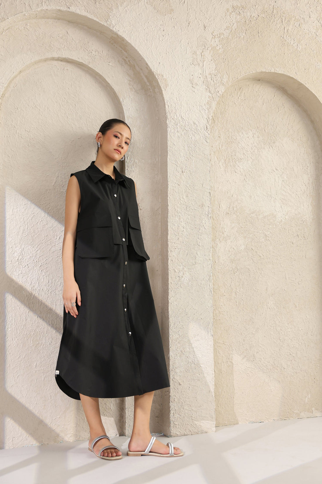 Black Waterproof Maxi Dress