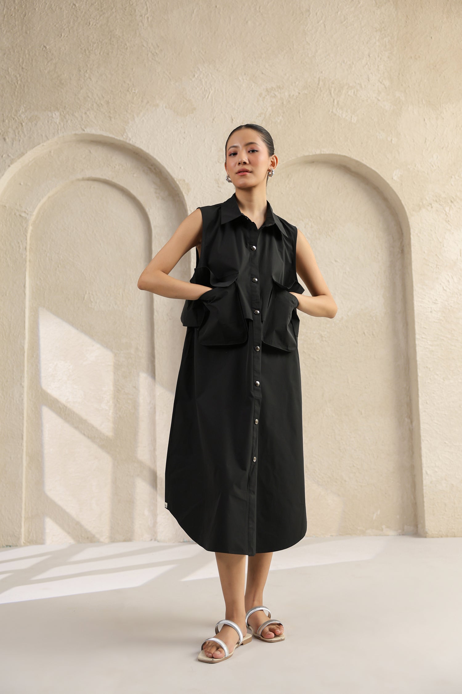 Black Waterproof Maxi Dress