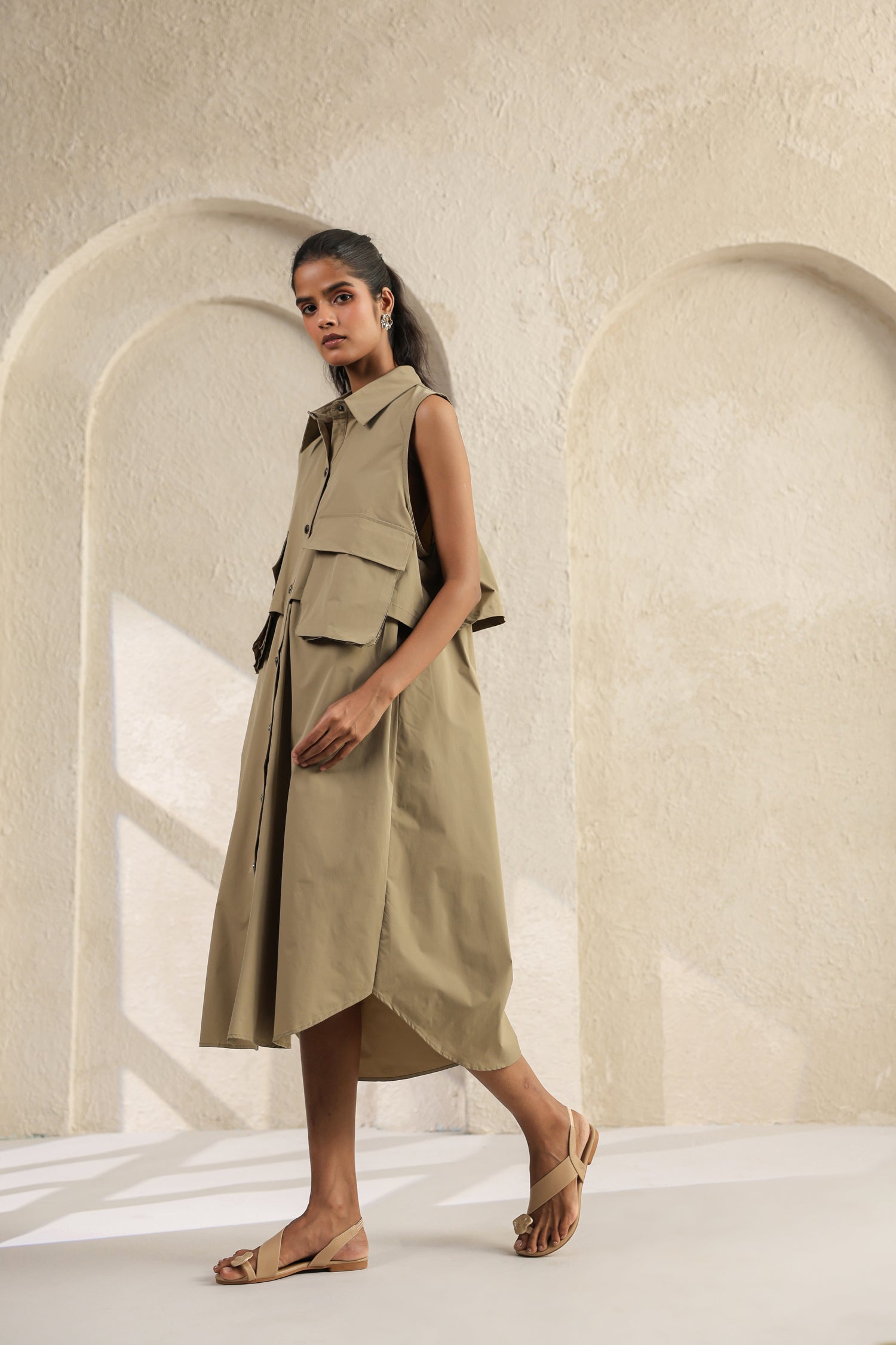 Brown Waterproof Maxi Dress