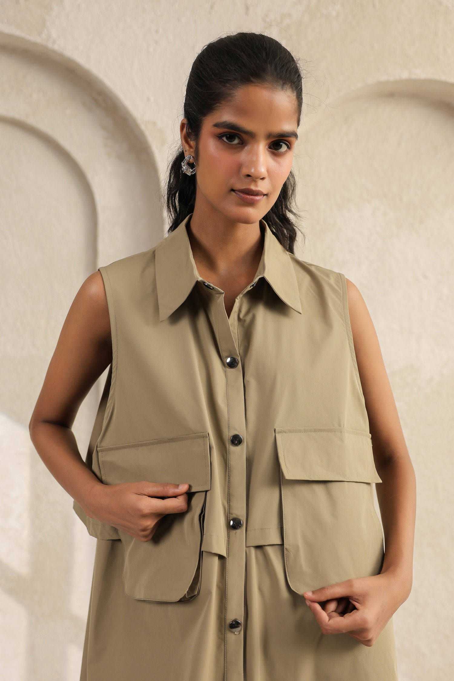 Brown Waterproof Maxi Dress