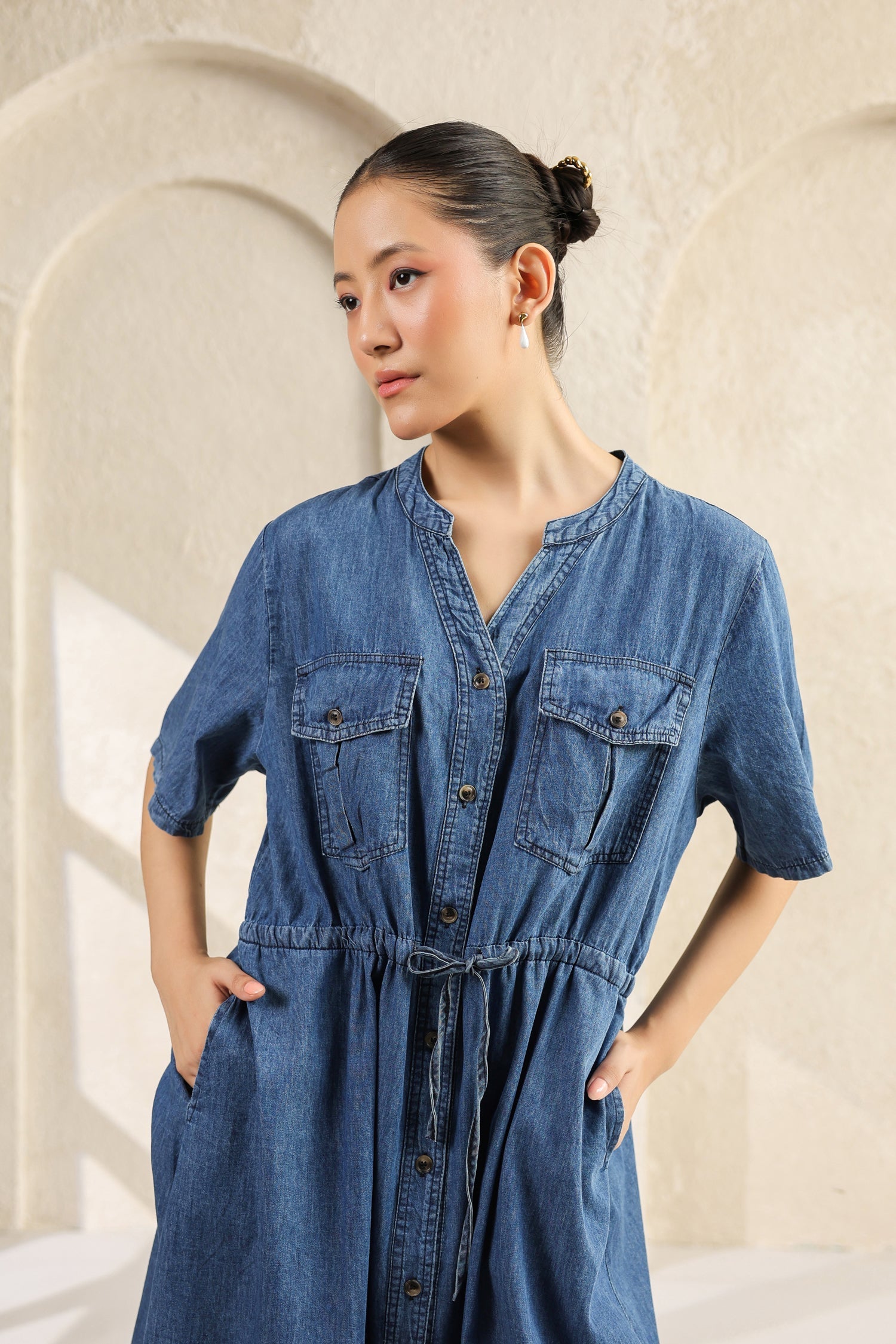 Dark Blue Denim Dress