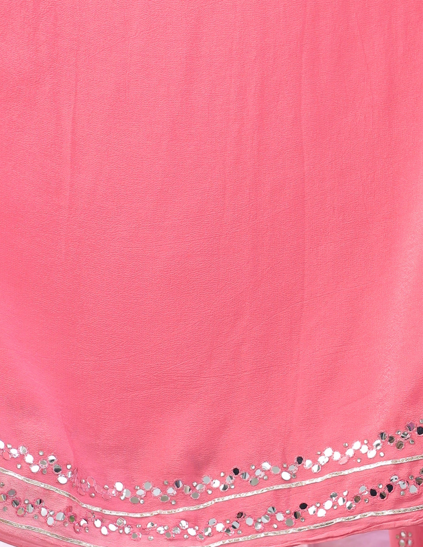 Festive Chiffon Drape with Gota and Foil Work