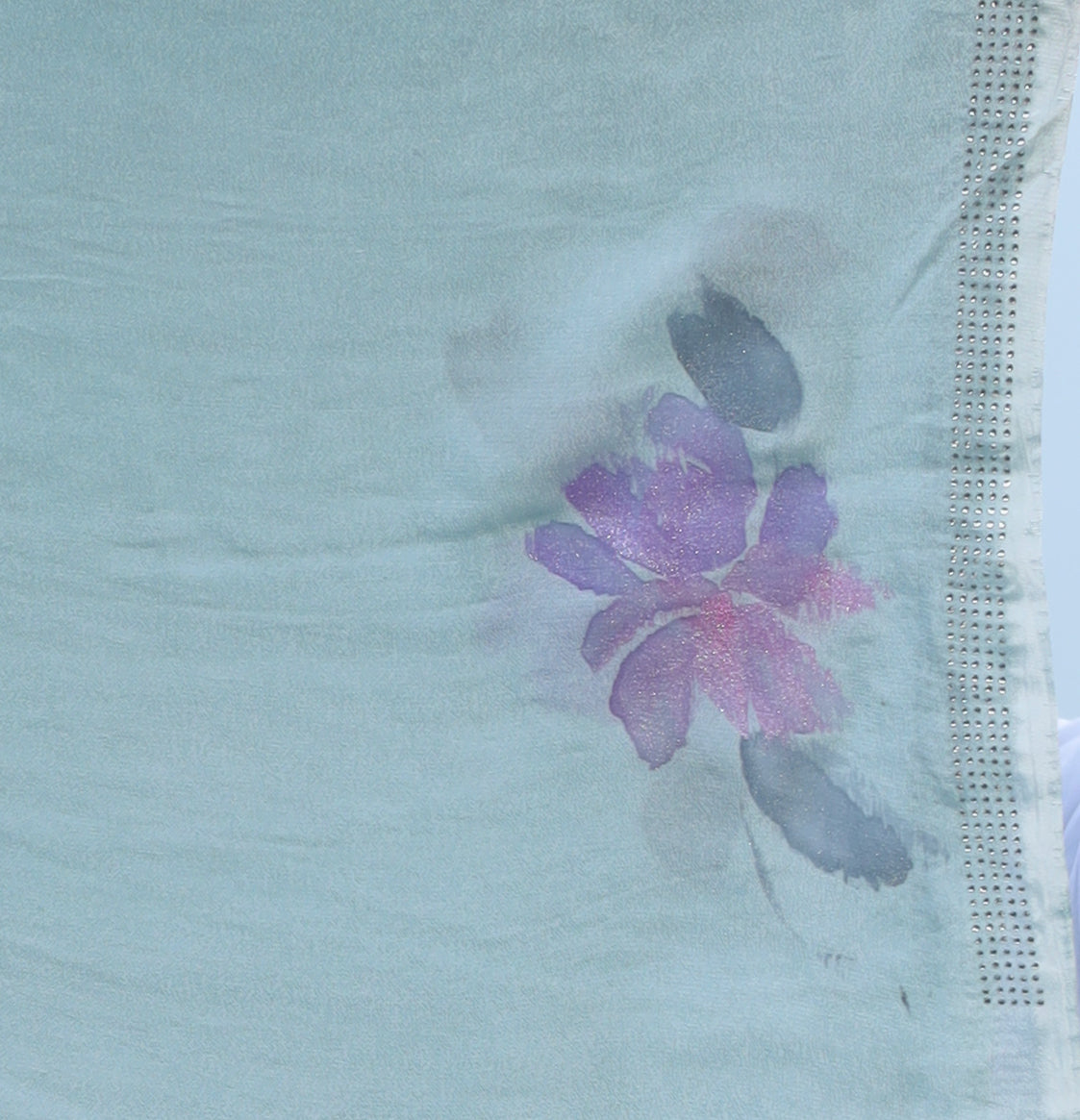 Chiffon Saree with Swarovski Embellishment and Foil Print