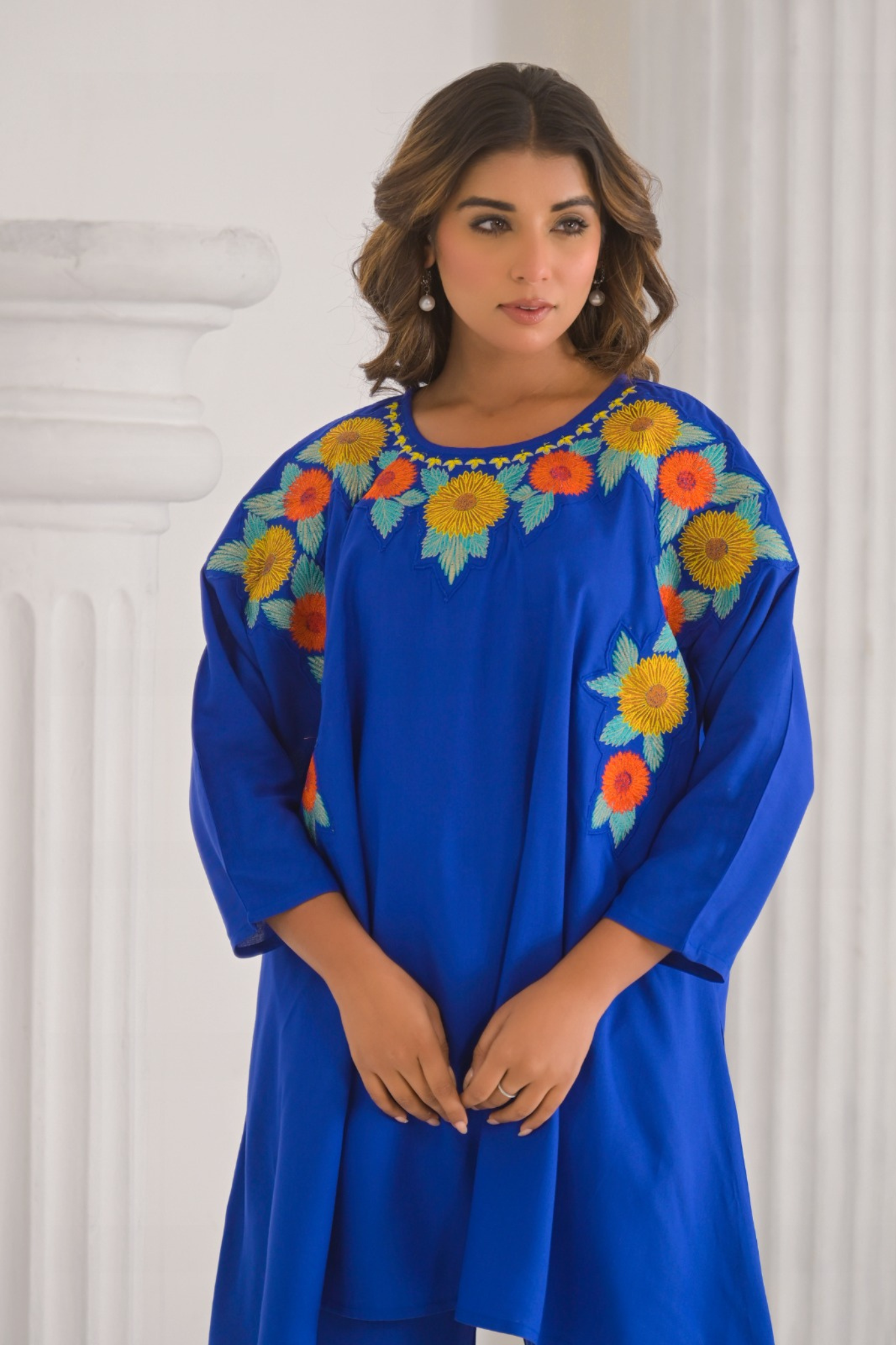 Pure Cotton Kurta Kurta Set Stitched with Thread work