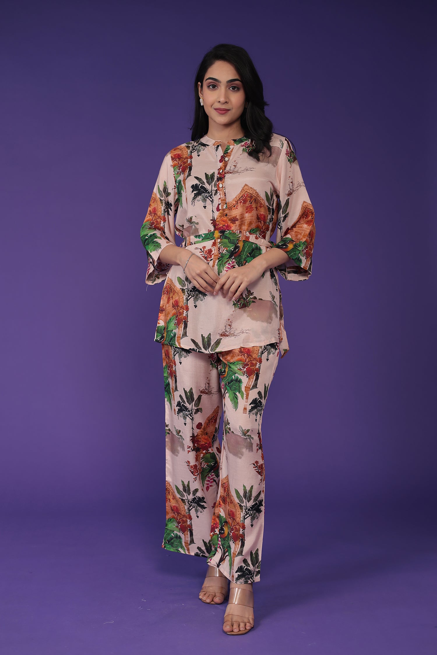 Printed Silk Blend Co-Ords Set