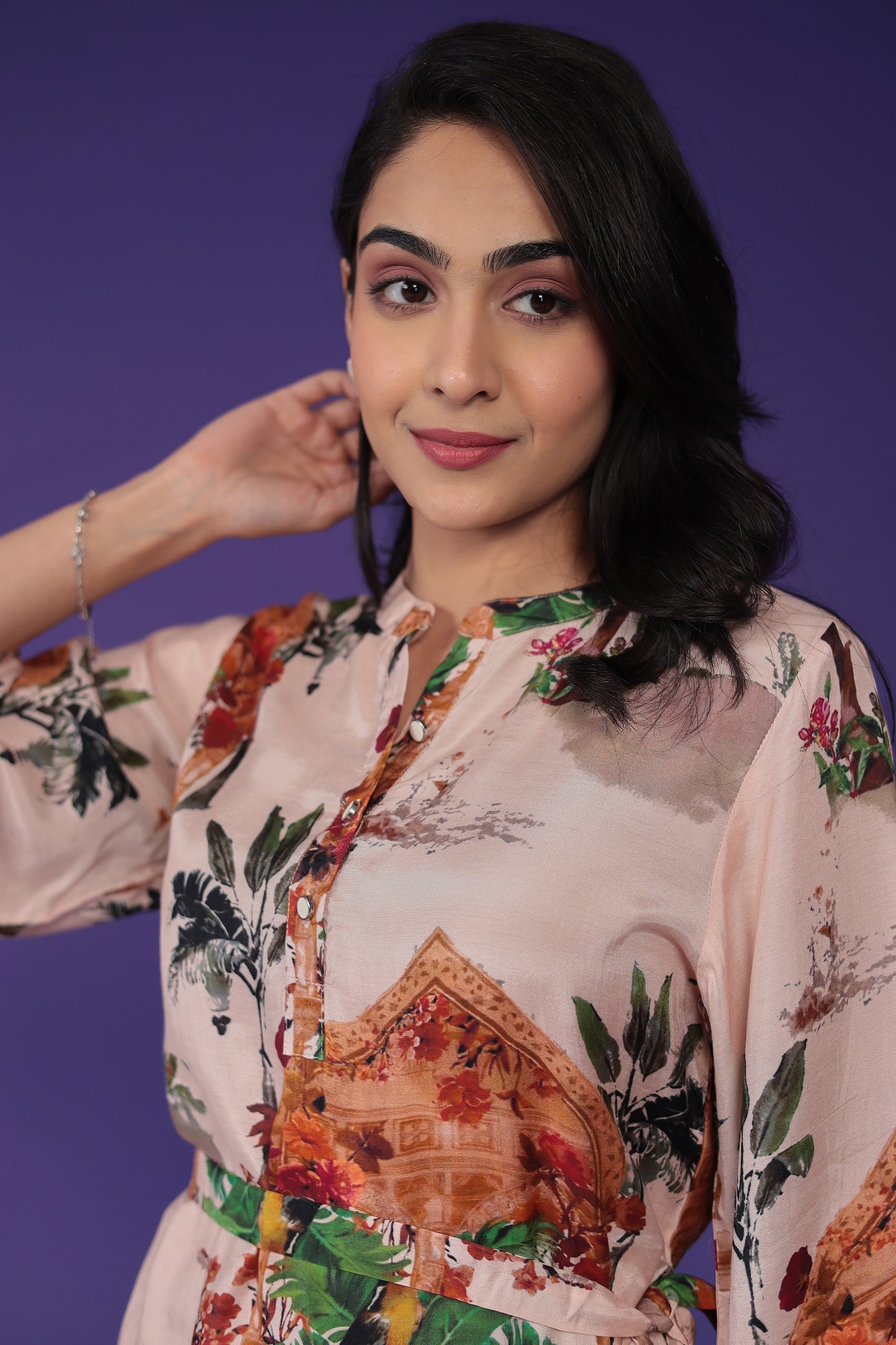 Printed Silk Blend Co-Ords Set