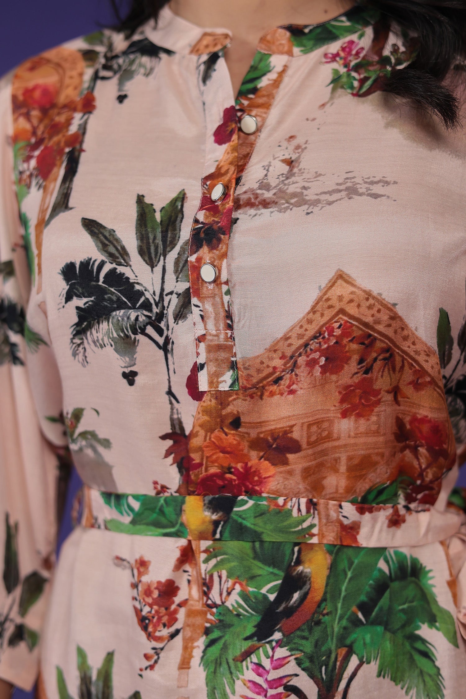 Printed Silk Blend Co-Ords Set