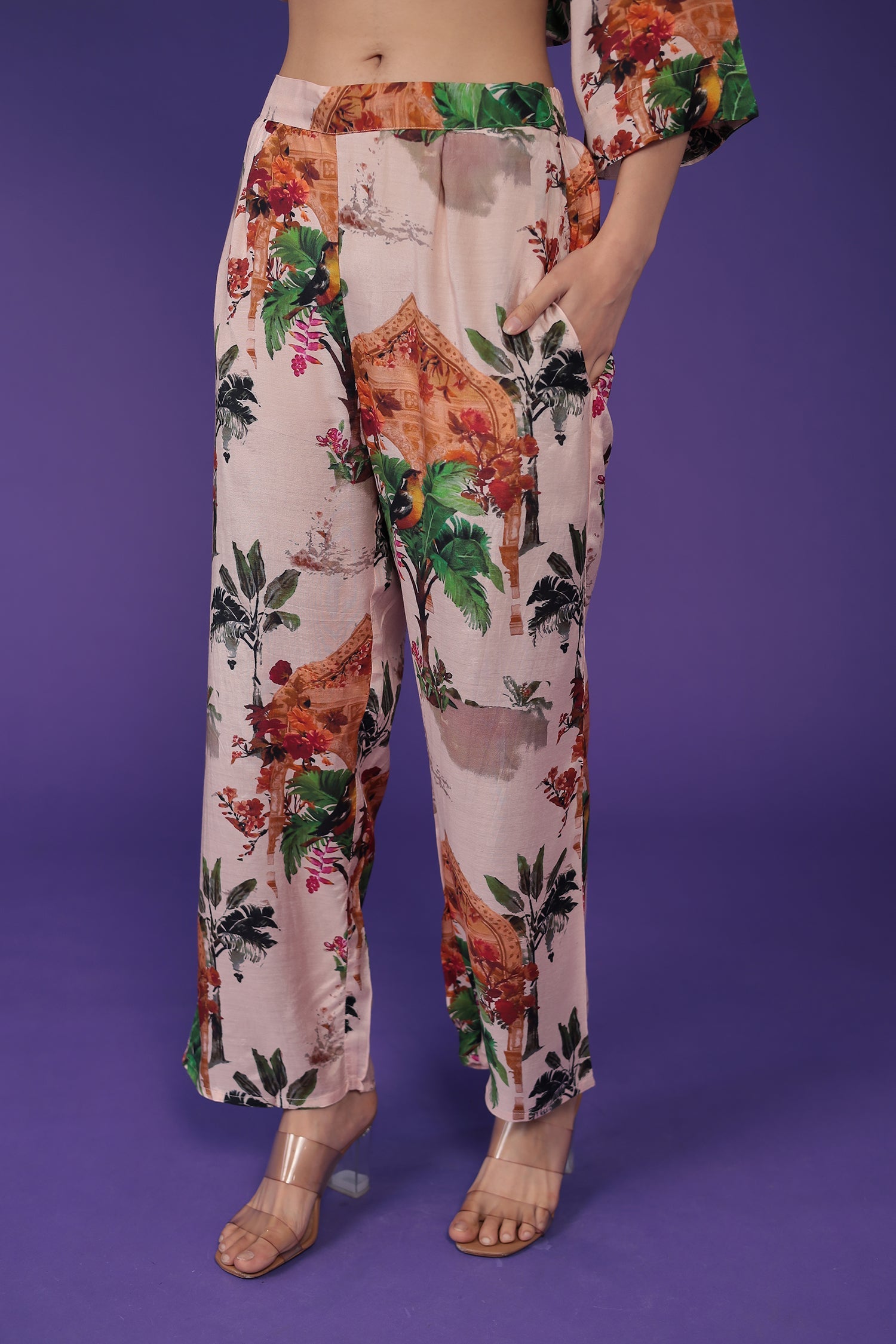 Printed Silk Blend Co-Ords Set