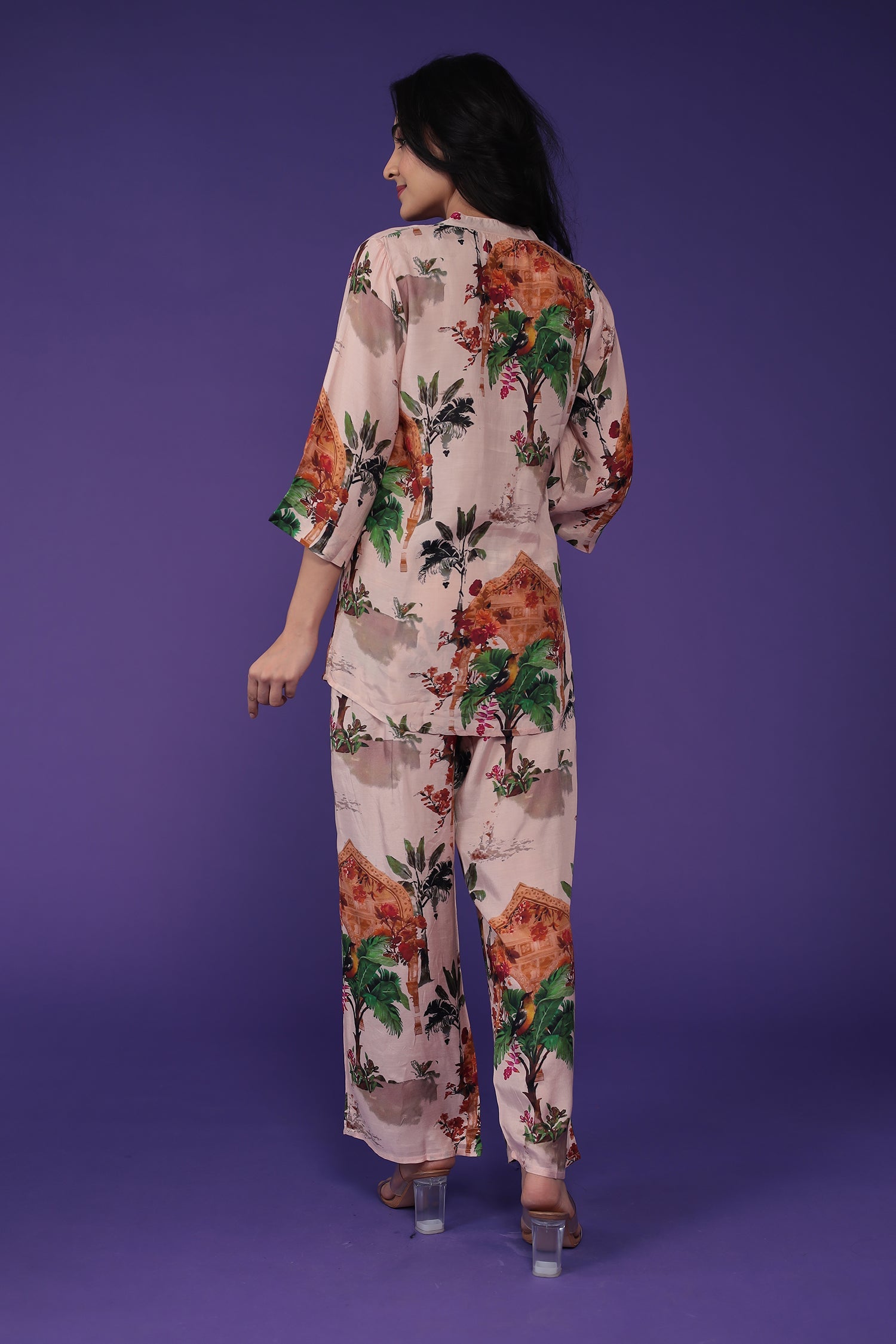 Printed Silk Blend Co-Ords Set