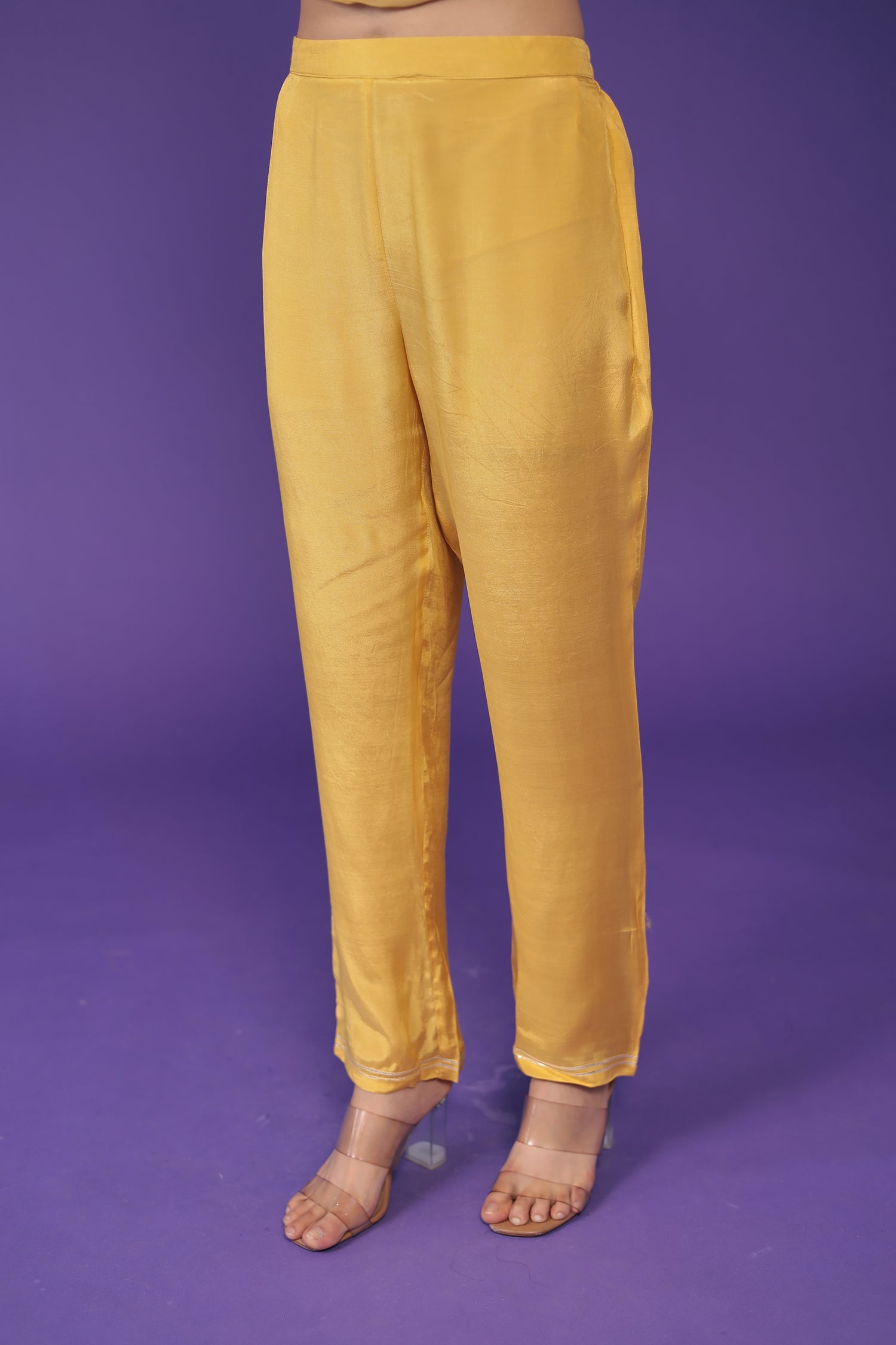 Handloom Organza Suit with Dori and Gota Patti work