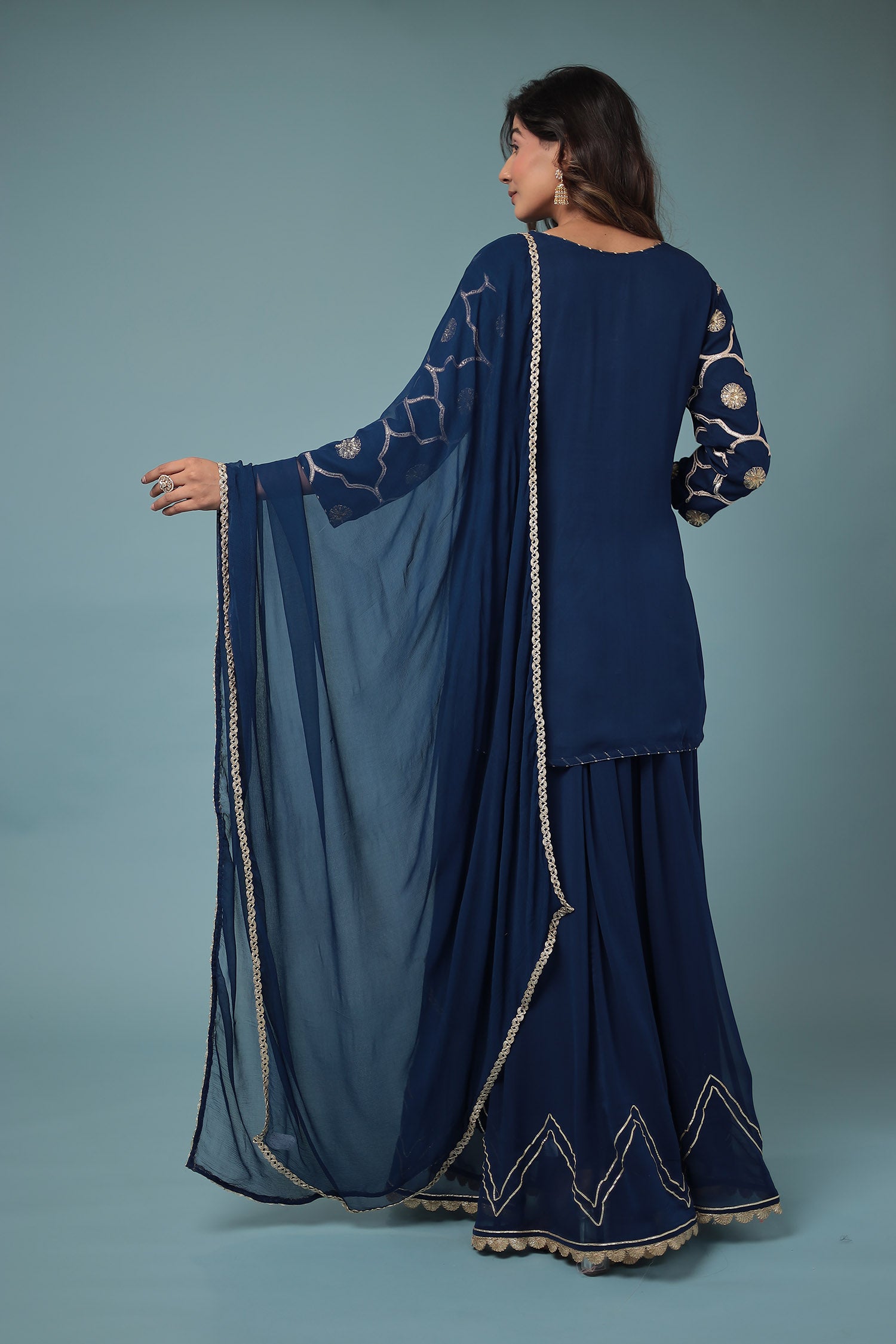 Georgette Suit Embroidered with Aari work