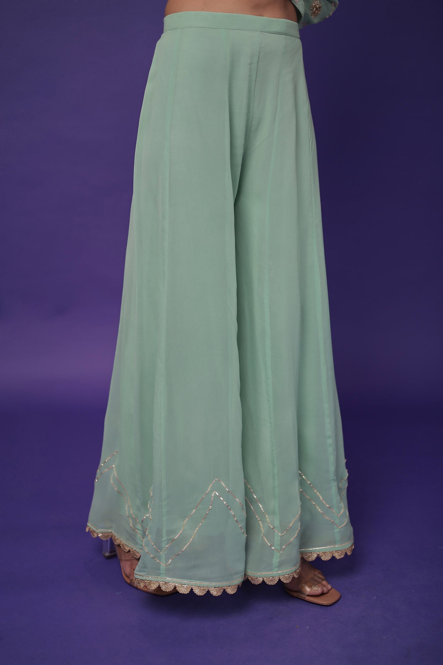 Georgette Suit Embroidered with Aari work