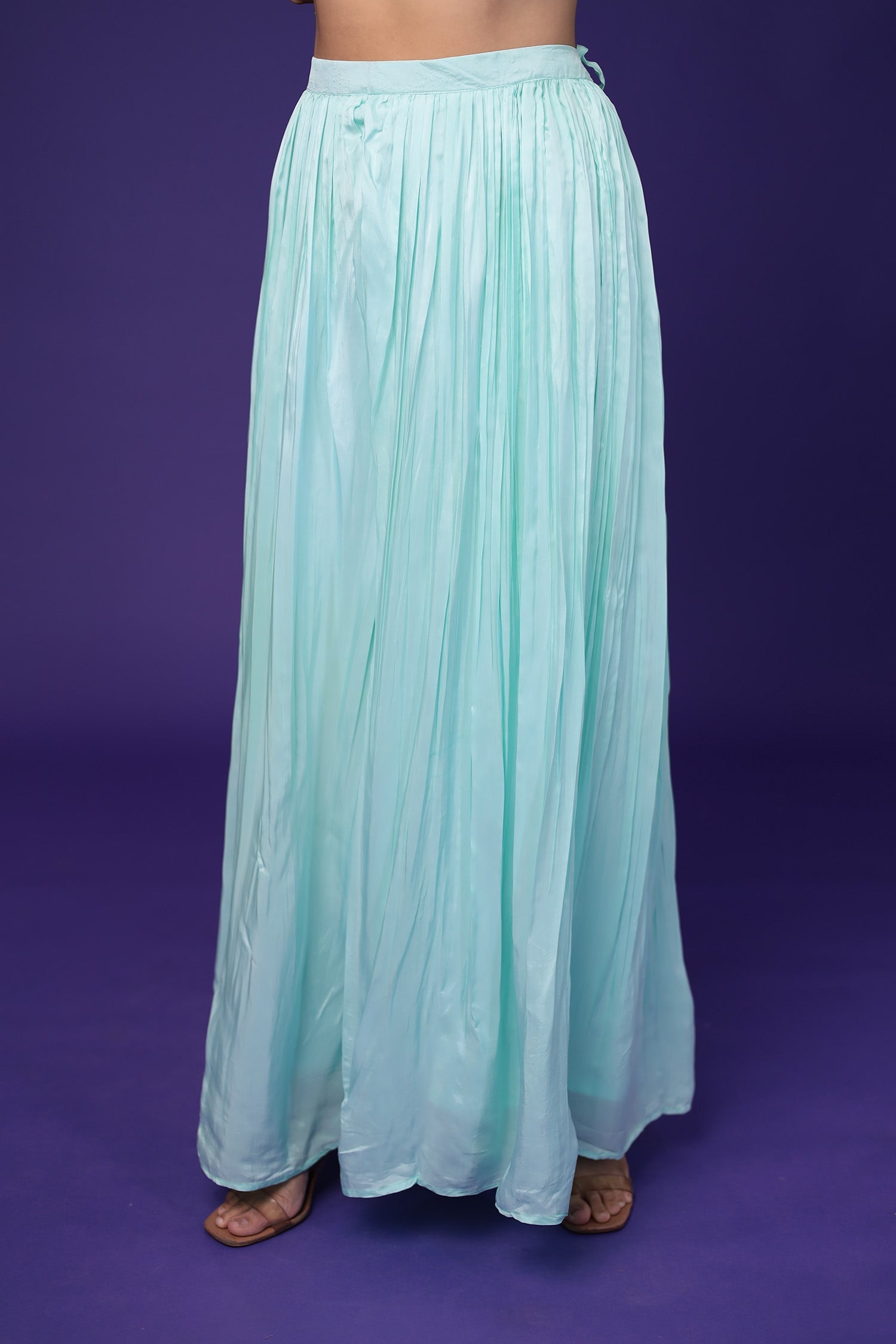 Peplum Silk Indowestern Suit with Pittan work