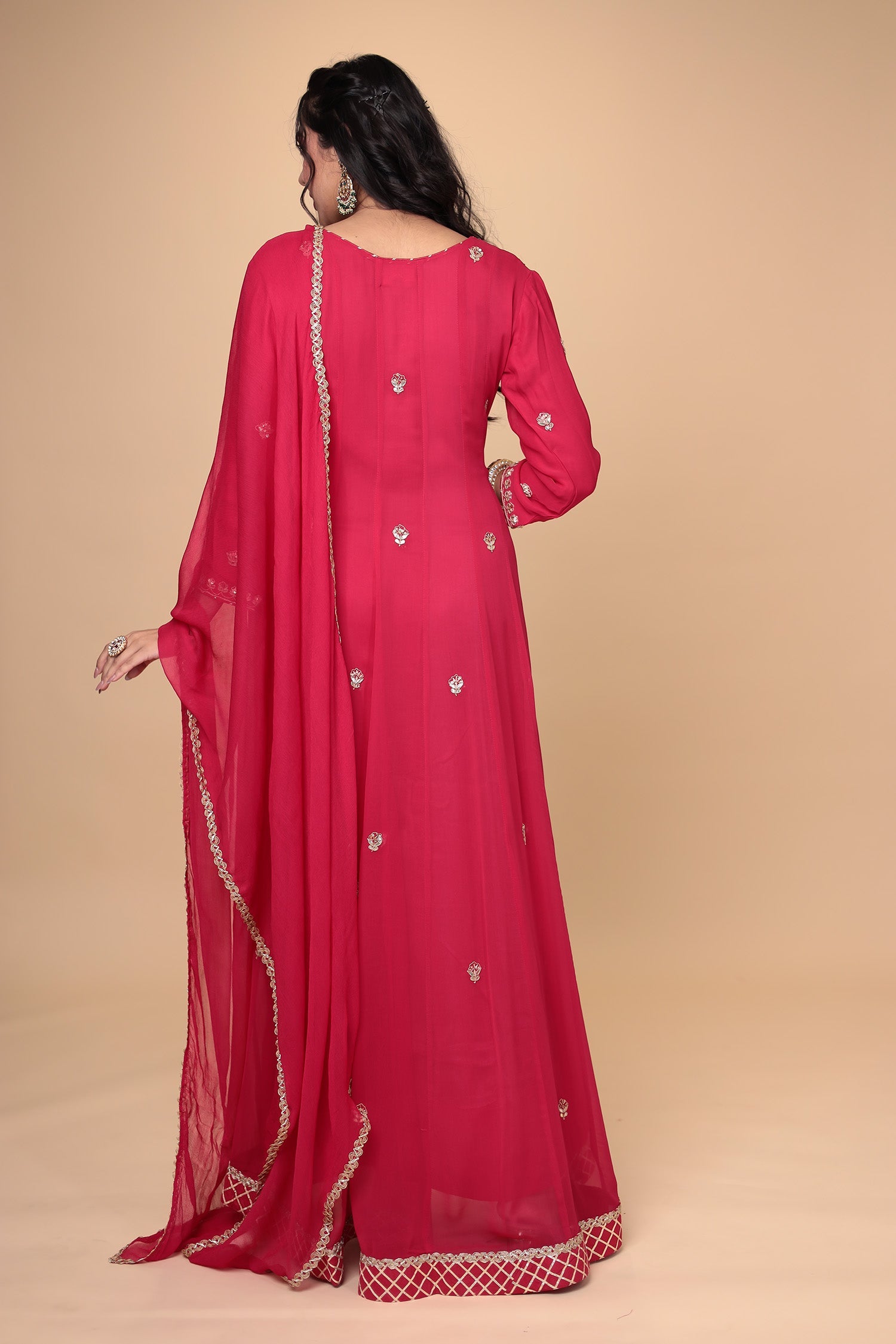 Anarkali Georgette Suit Embroidered with Gota Patti work