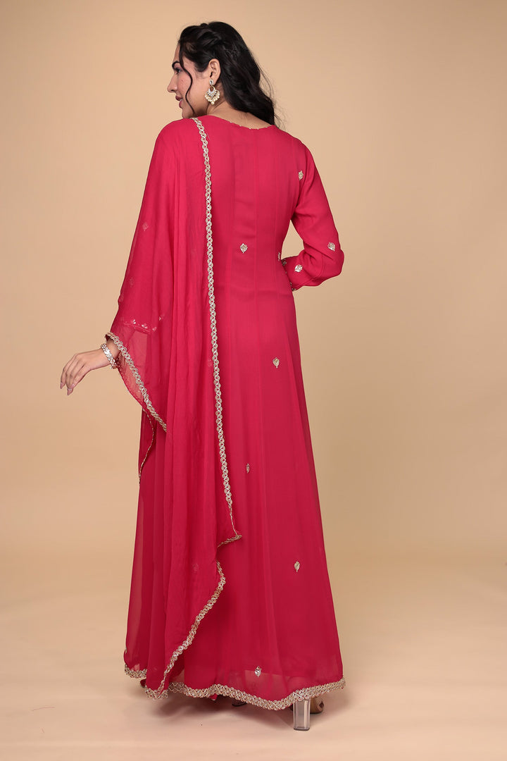 Georgette  Suit  with Gota Patti, Embroidered  work.