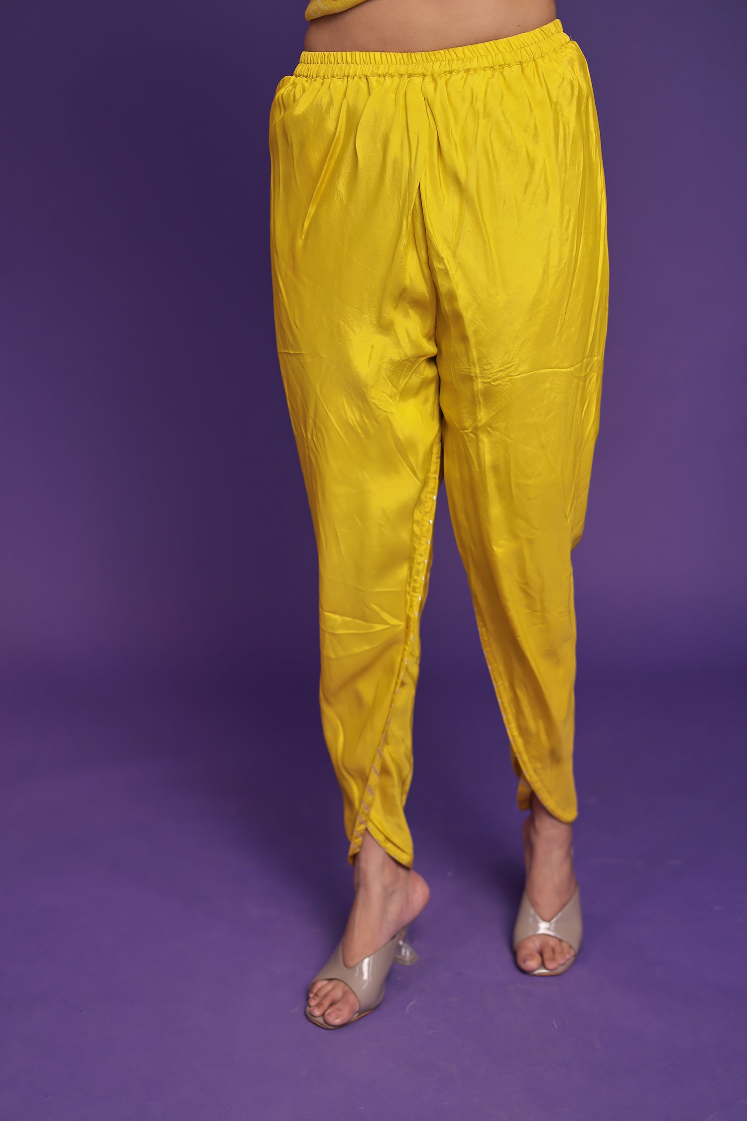 Bandhej Georgette Suit Embroidered with Gota Patti work