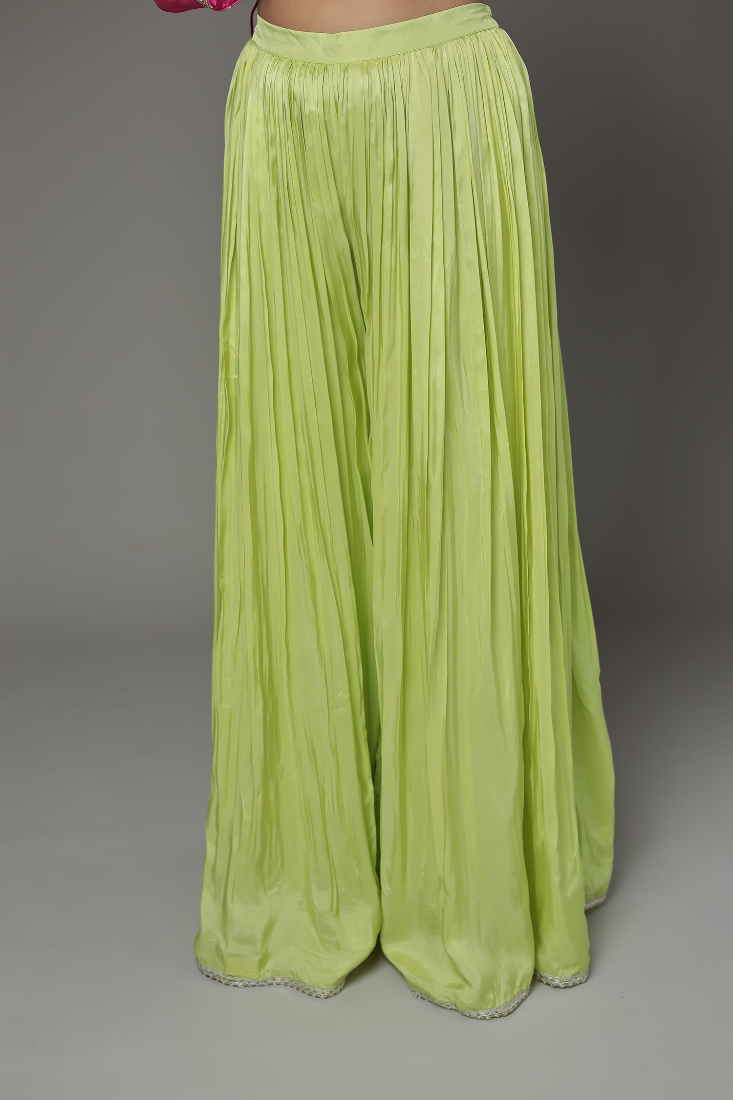 Raw Silk Peplum Suit with Gota Patti and Zardozi work