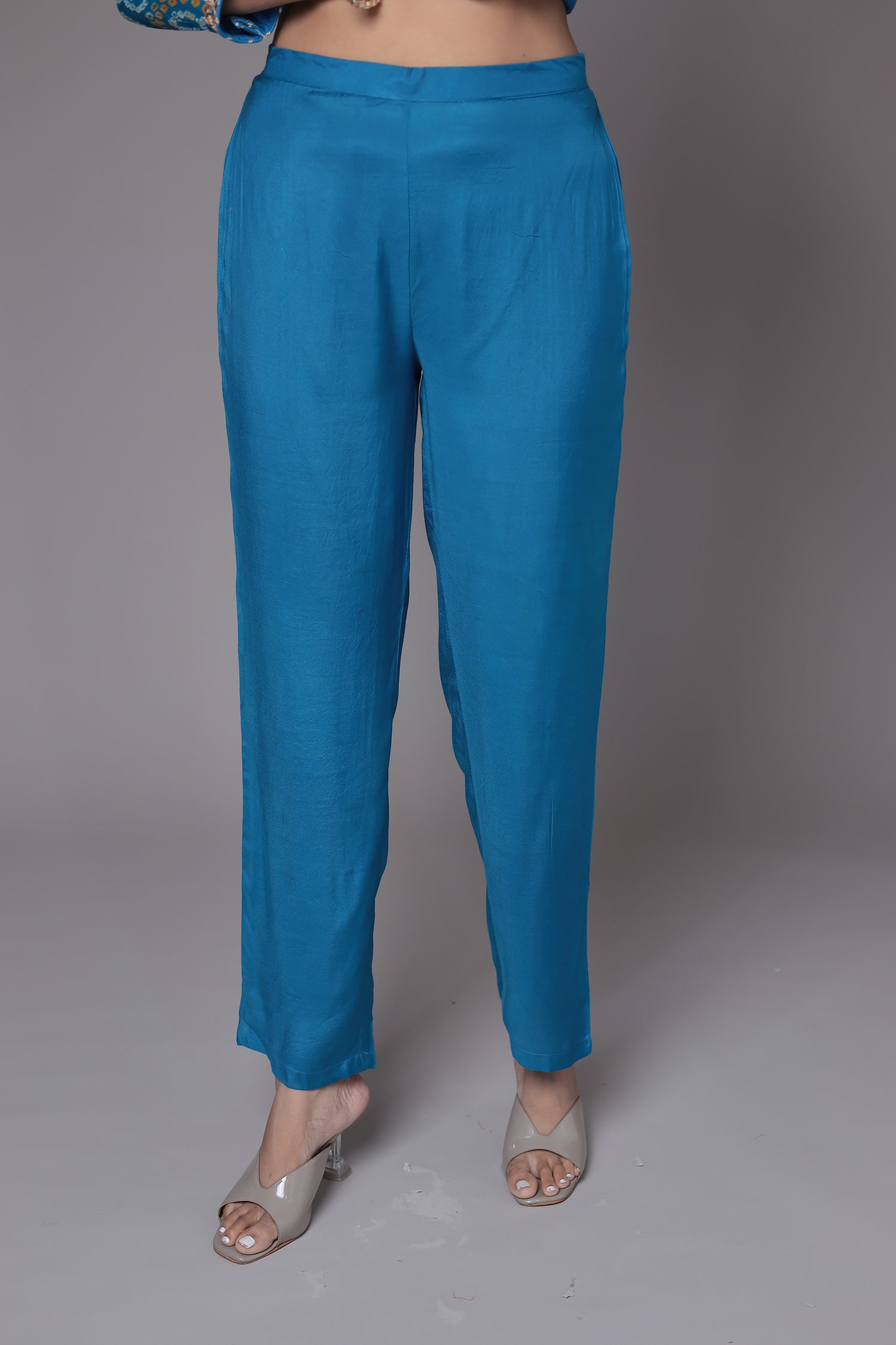 Bandhej Georgette Suit Embroidered with Gota Patti and Zardozi work