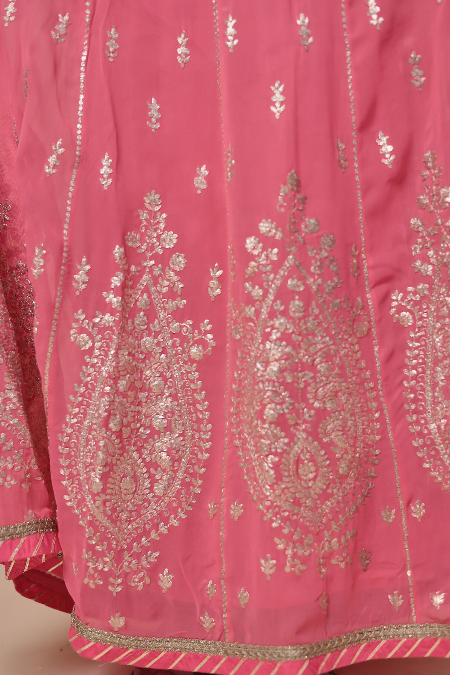 Anarkali Georgette Suit with Pittan work