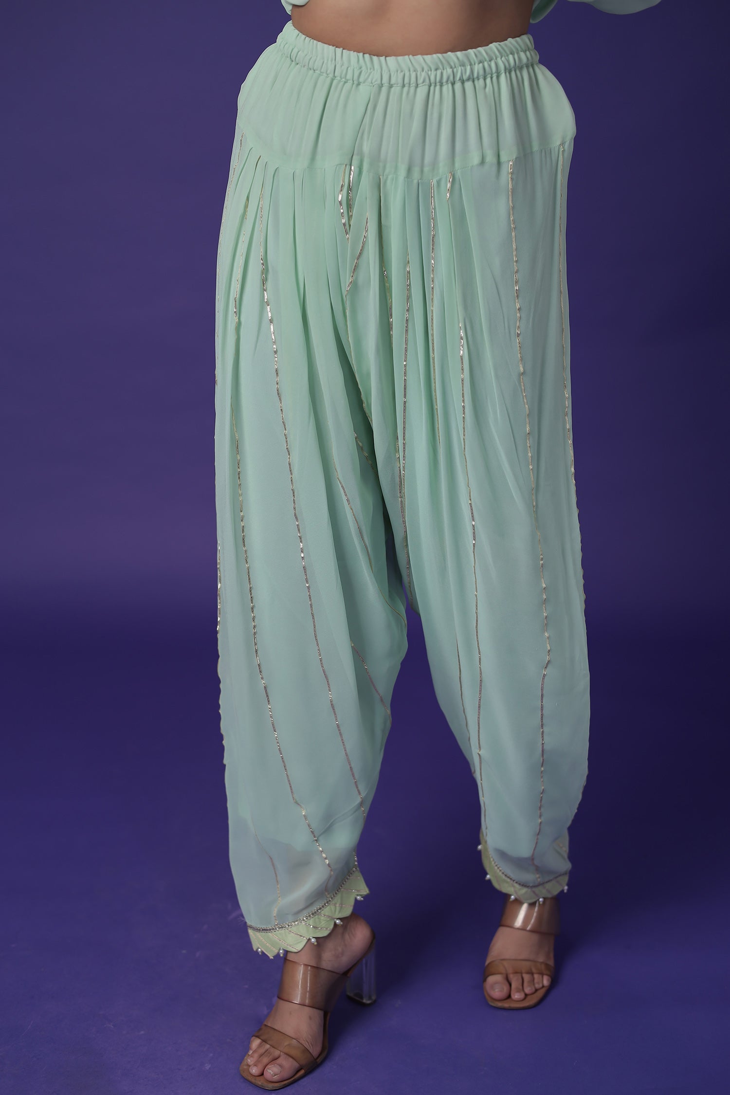 Georgette Suit with Pearl,Thread & Zardozi work