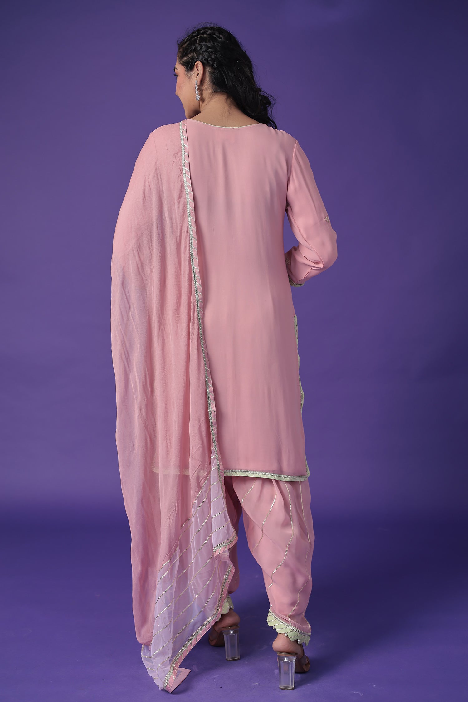 Georgette Suit with Pearl,Thread & Zardozi work