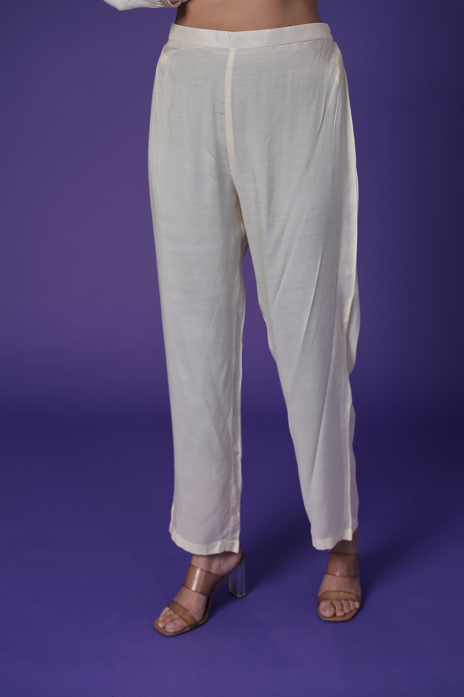 Silk Suit with Thread & Zardozi work