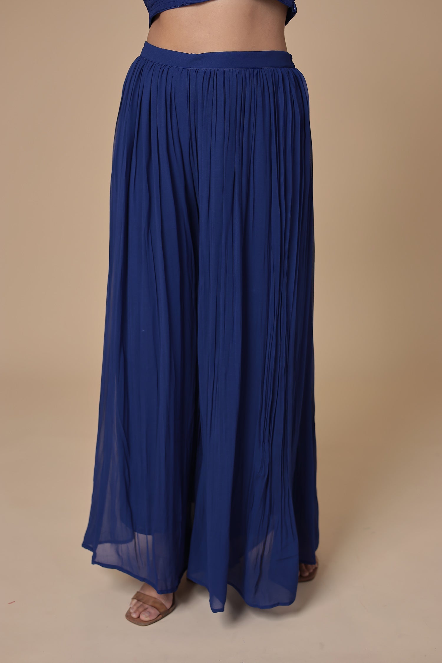 Bandhej Georgette Jacket Style Suit with Gota Patti and Thread work.