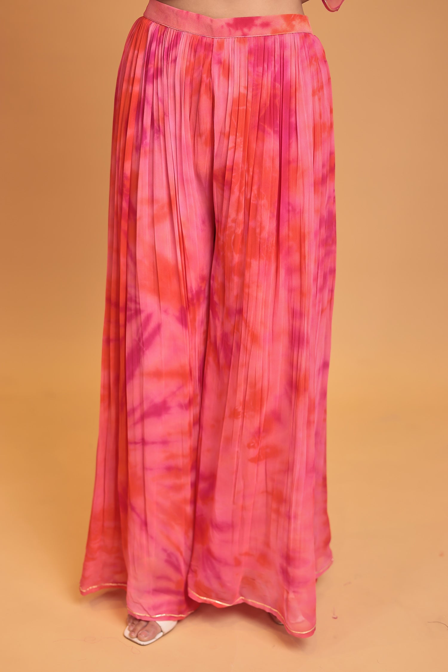 Tie & Dye Georgette Suit with Gota Patti and Thread work