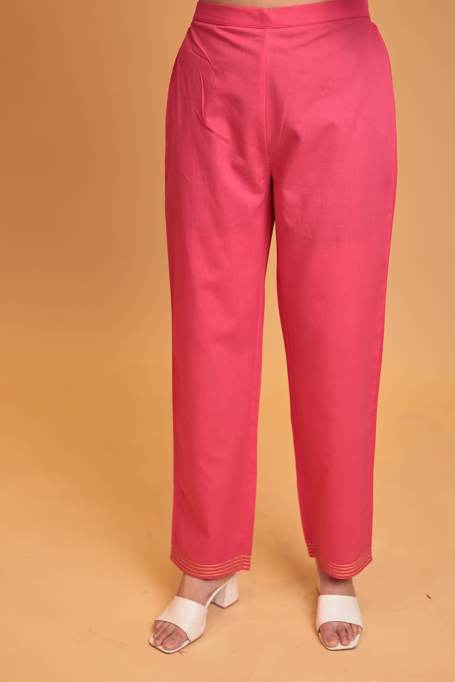 Linen Suit Stitched with Dori and Sequins work