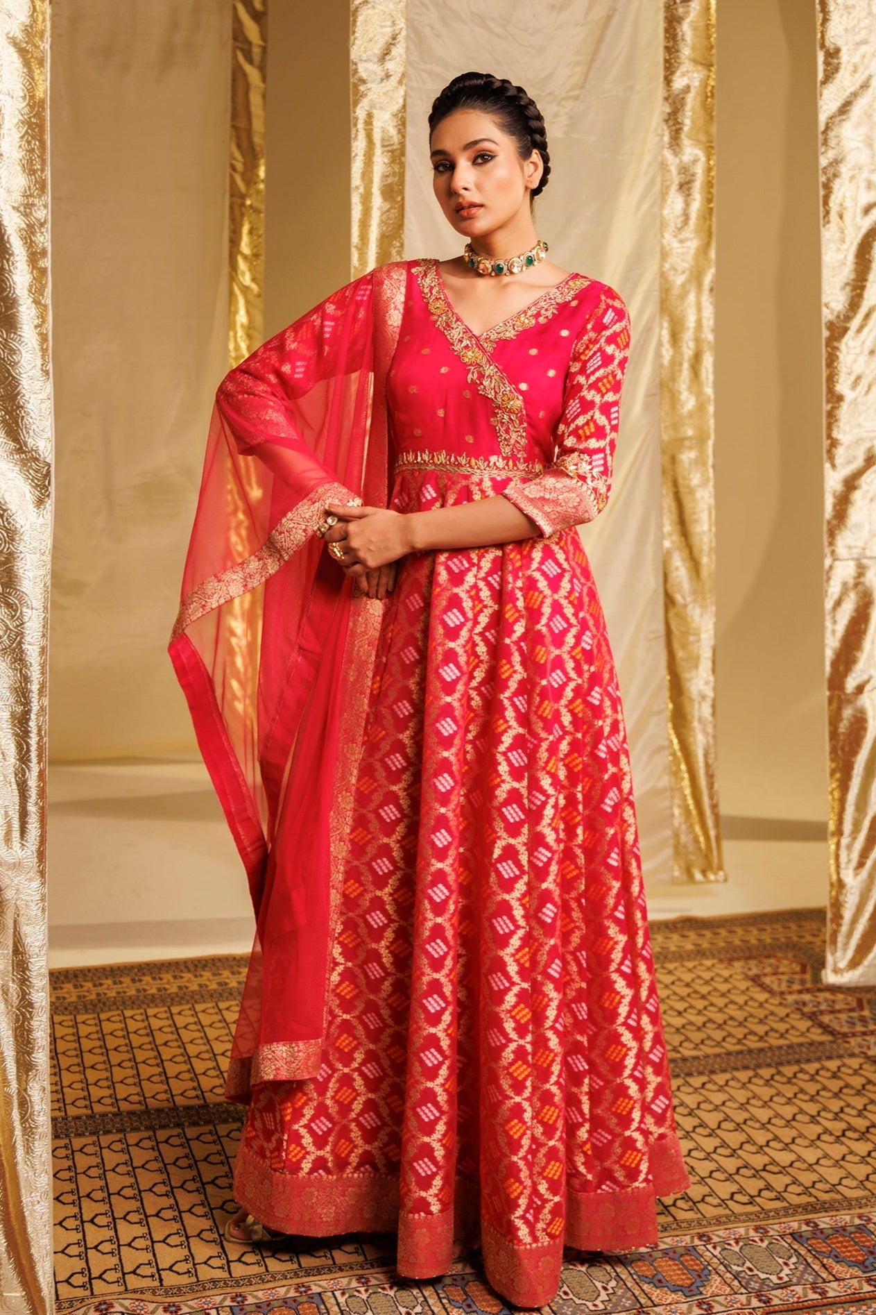Ghatchola Anarkali Georgette Suit with Gota Patti and Zardozi work