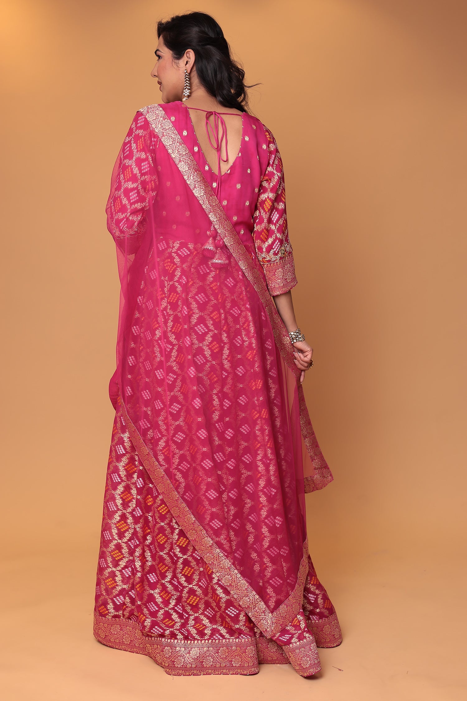 Ghatchola Anarkali Georgette Suit with Gota Patti, Thread and Zardozi work