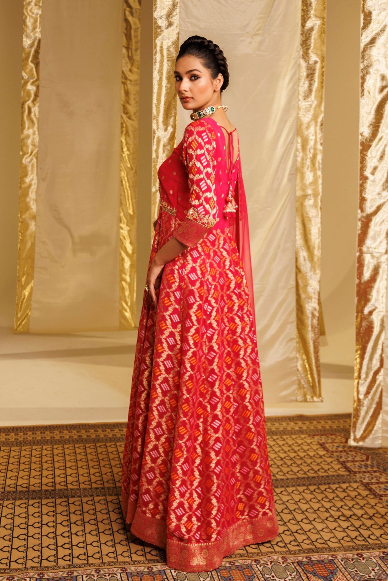 Ghatchola Anarkali Georgette Suit with Gota Patti and Zardozi work