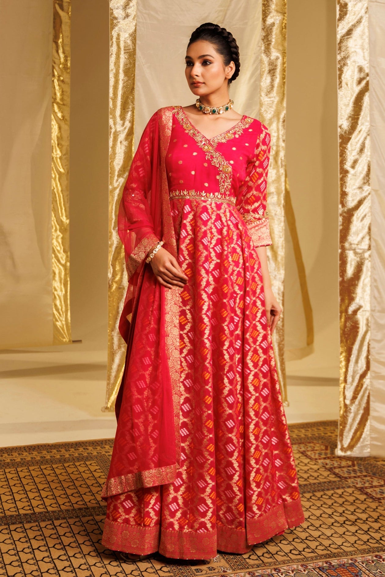 Ghatchola Anarkali Georgette Suit with Gota Patti and Zardozi work