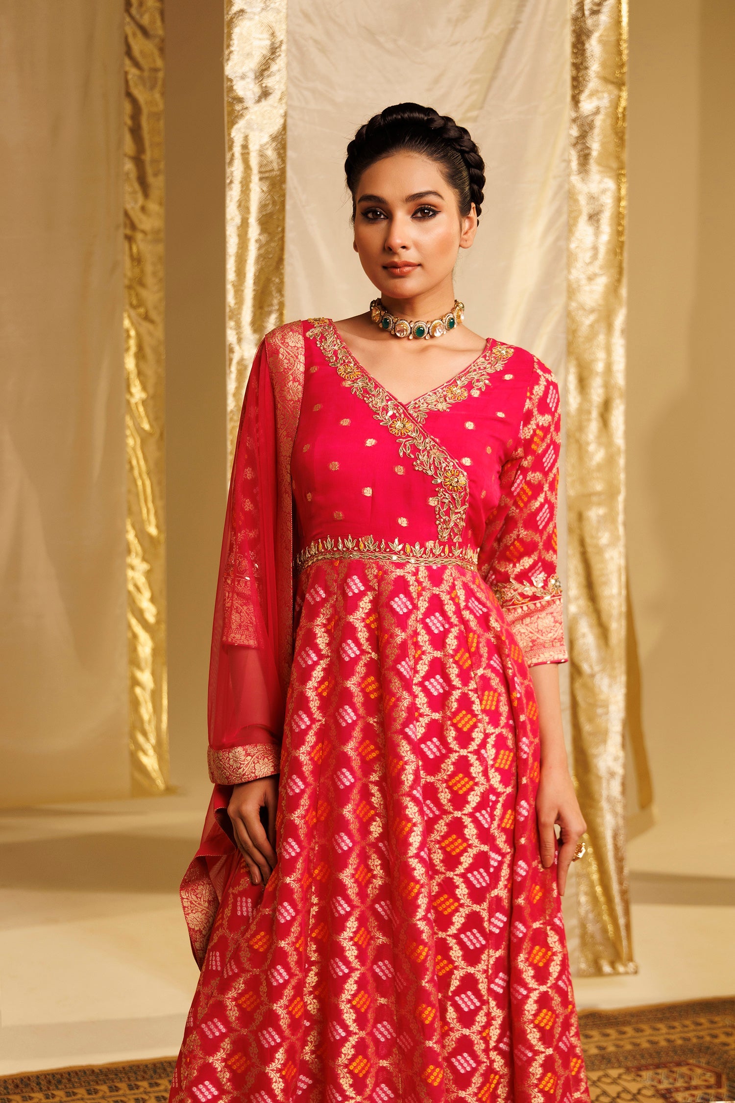 Ghatchola Anarkali Georgette Suit with Gota Patti and Zardozi work
