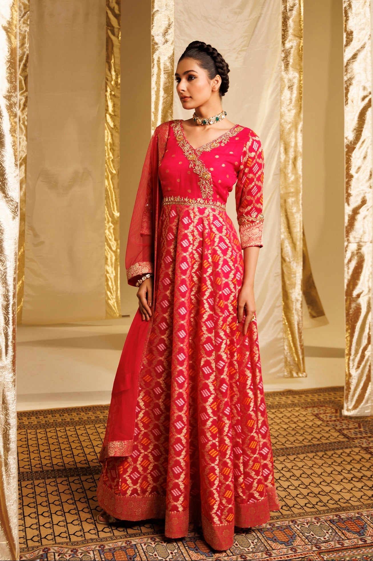 Ghatchola Anarkali Georgette Suit with Gota Patti and Zardozi work
